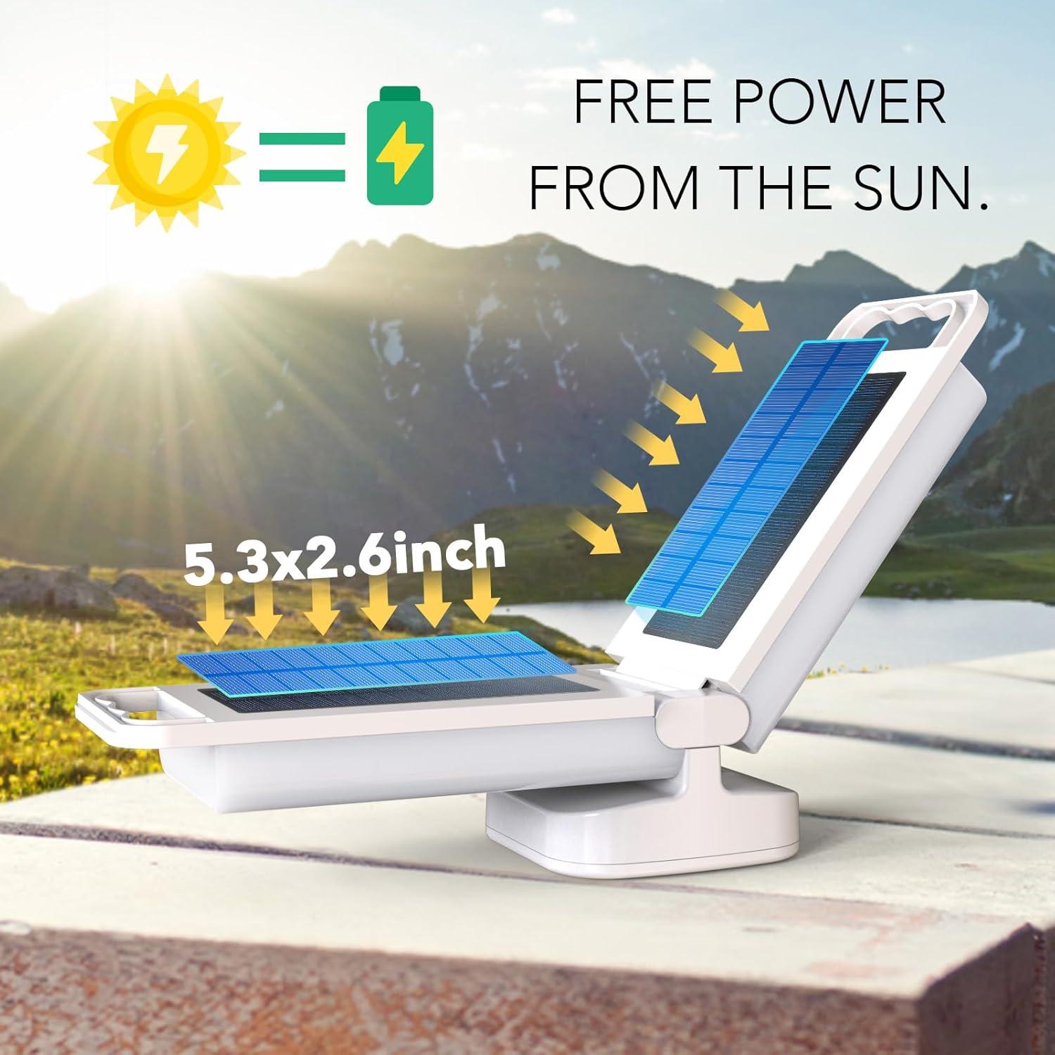 Linterna Solar Lepwings 6000mAh 2 Paquete - Luz Camping Emergencia