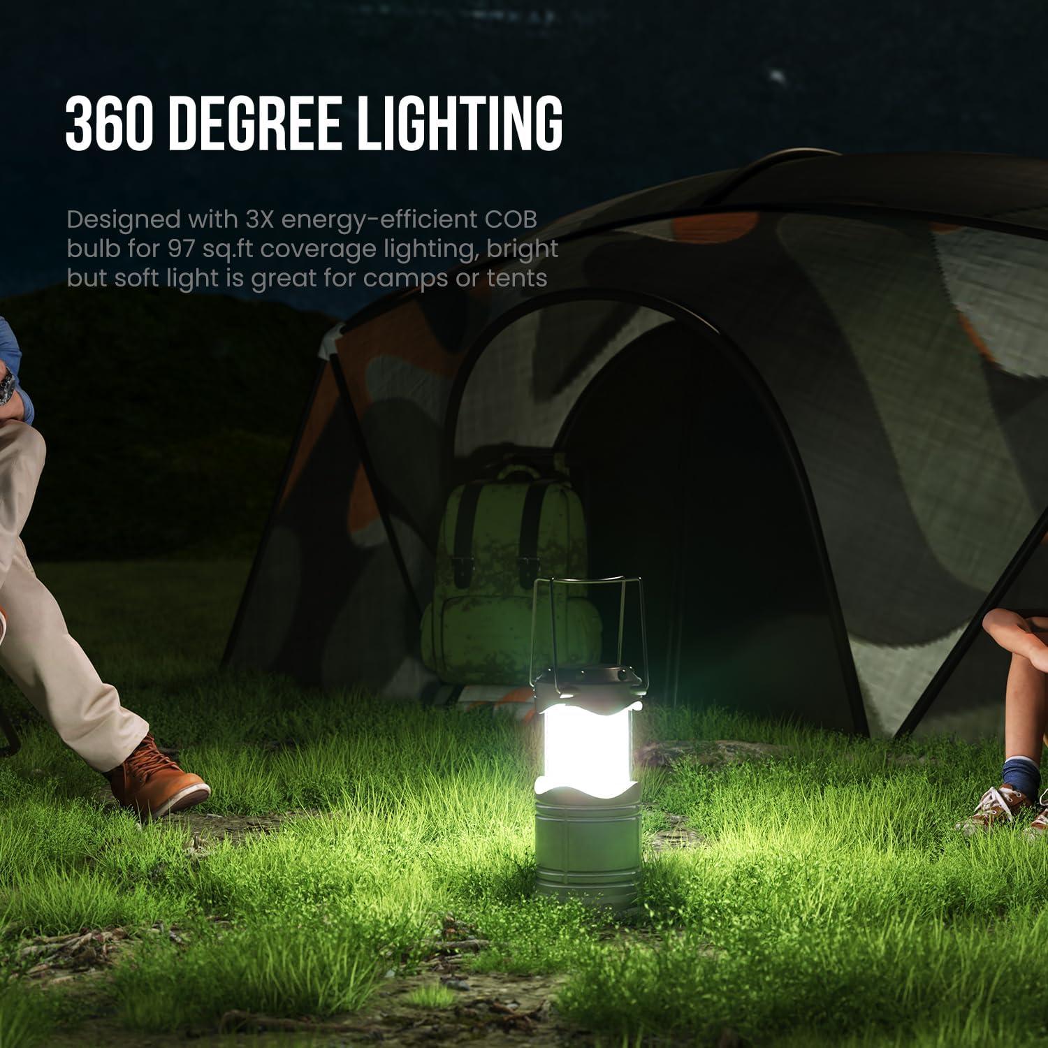 Linterna LED Camping Lichamp 8 Pack 350 Lúmenes Plegable