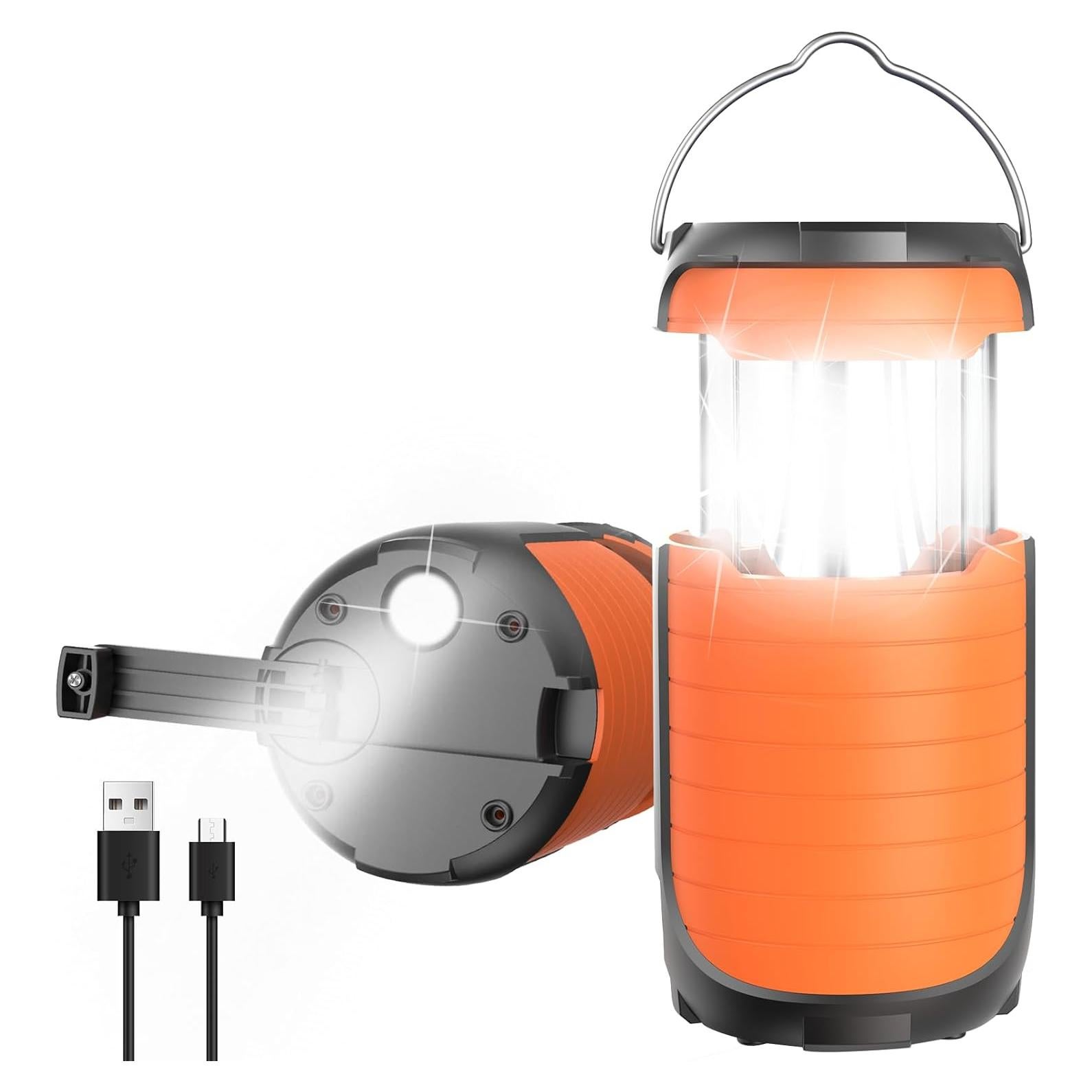 Linterna de Camping Solar QAUYYW 5000mAh Impermeable 2 Modos