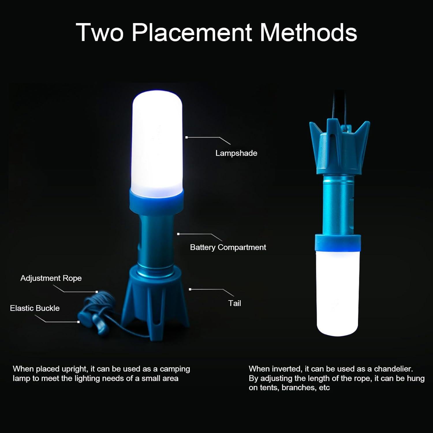 Linterna de Camping BOCPARTS Rocket03 LED Portátil 3 Modos