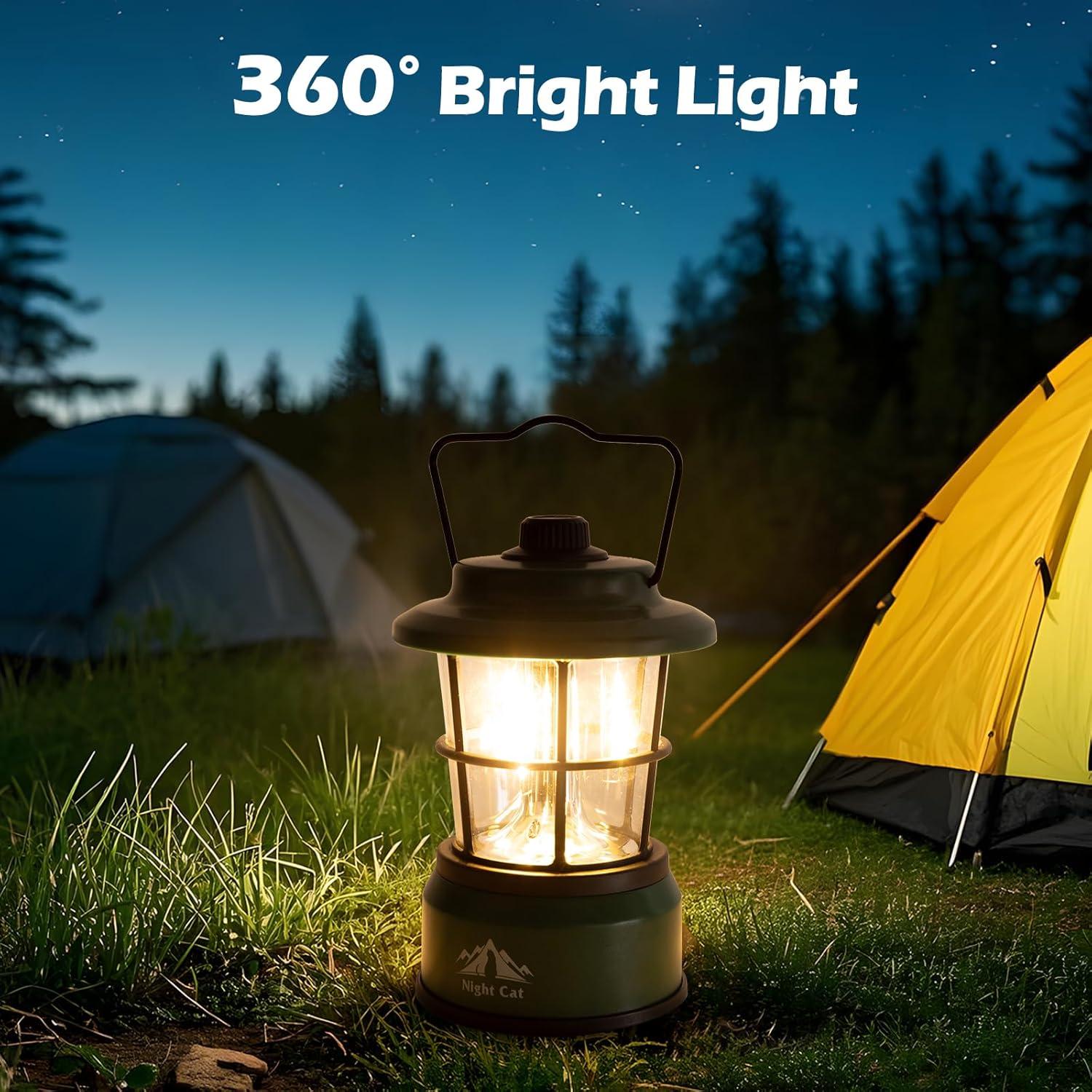 Linterna LED Camping Night Cat 360° Luz Portátil 270g