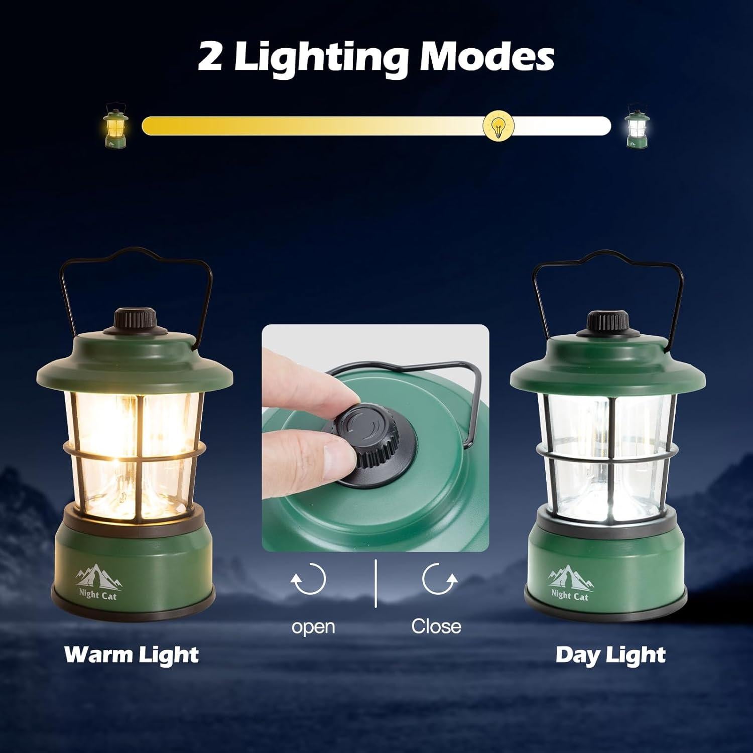 Linterna LED Camping Night Cat 360° Luz Portátil 270g