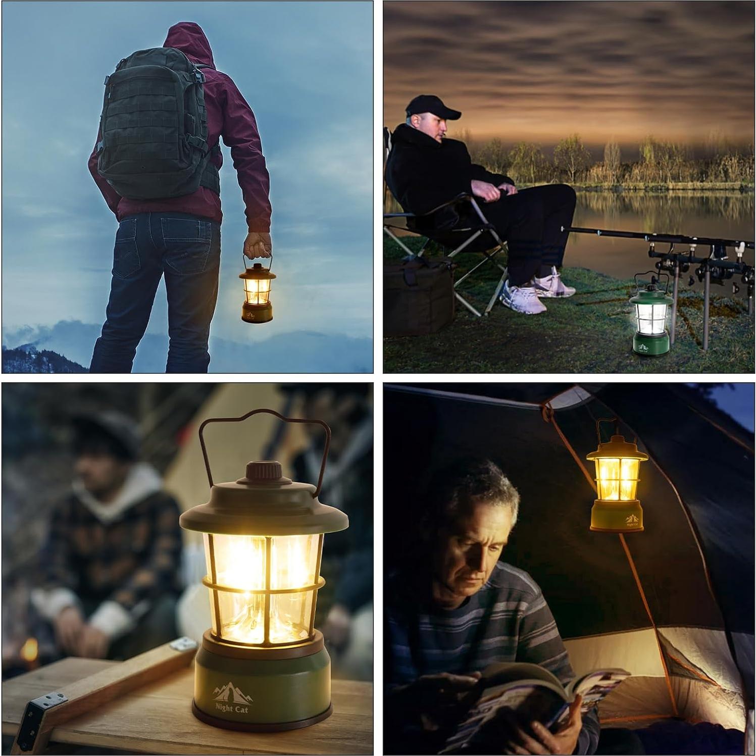 Linterna LED Camping Night Cat 360° Luz Portátil 270g