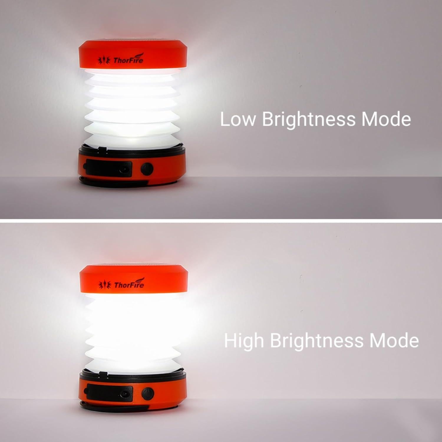 Lámpara de Camping LED Plegable THORFIRE 2 Paquete 4 Modos