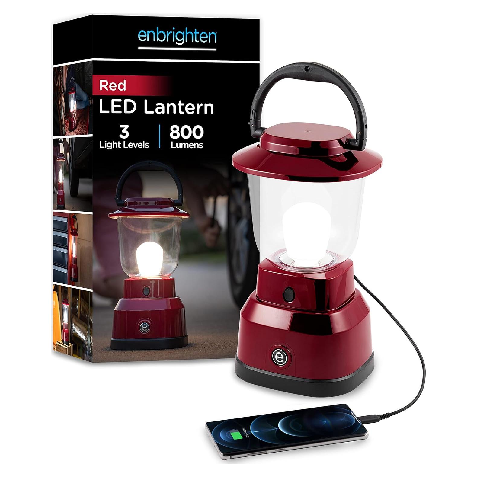 Linterna de Camping LED Enbrighten Grande 800 Lúmenes USB