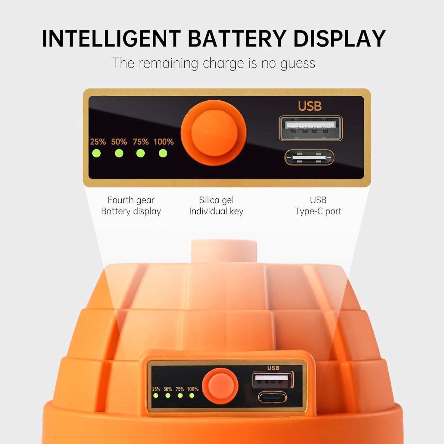 Linterna LED recargable Bullishman 3000LM 10000mAh camping