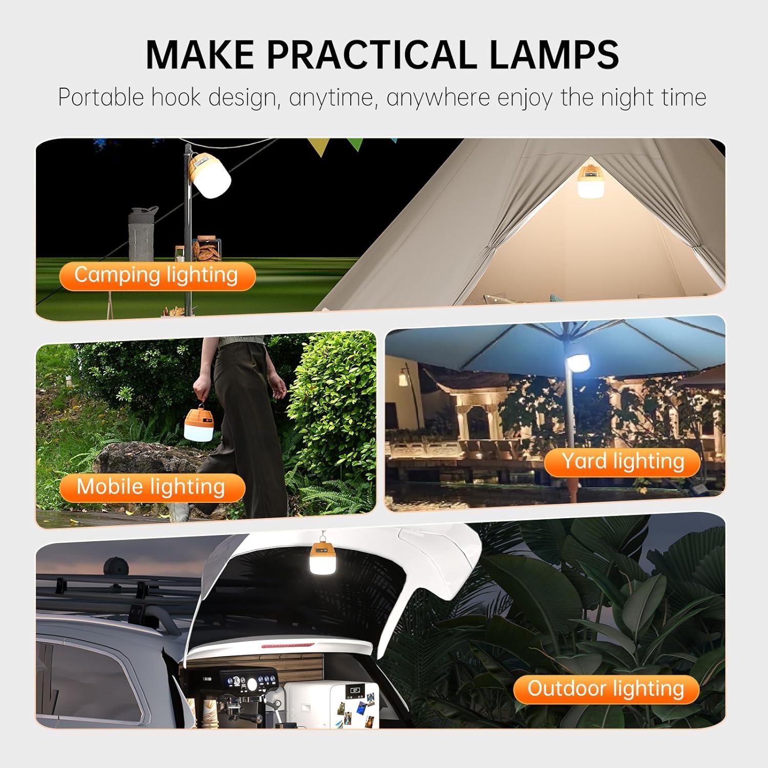 Linterna LED recargable Bullishman 3000LM 10000mAh camping