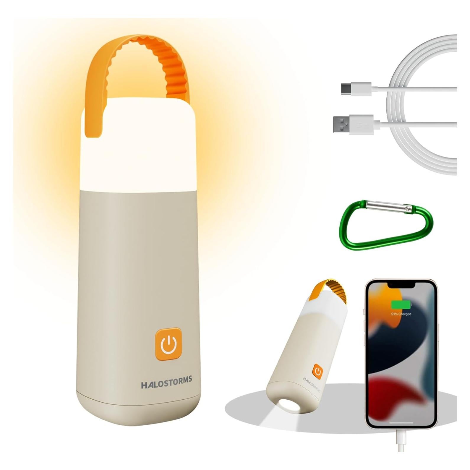 Linterna de Camping HALOSTORMS 3200mAh Impermeable Amarillo