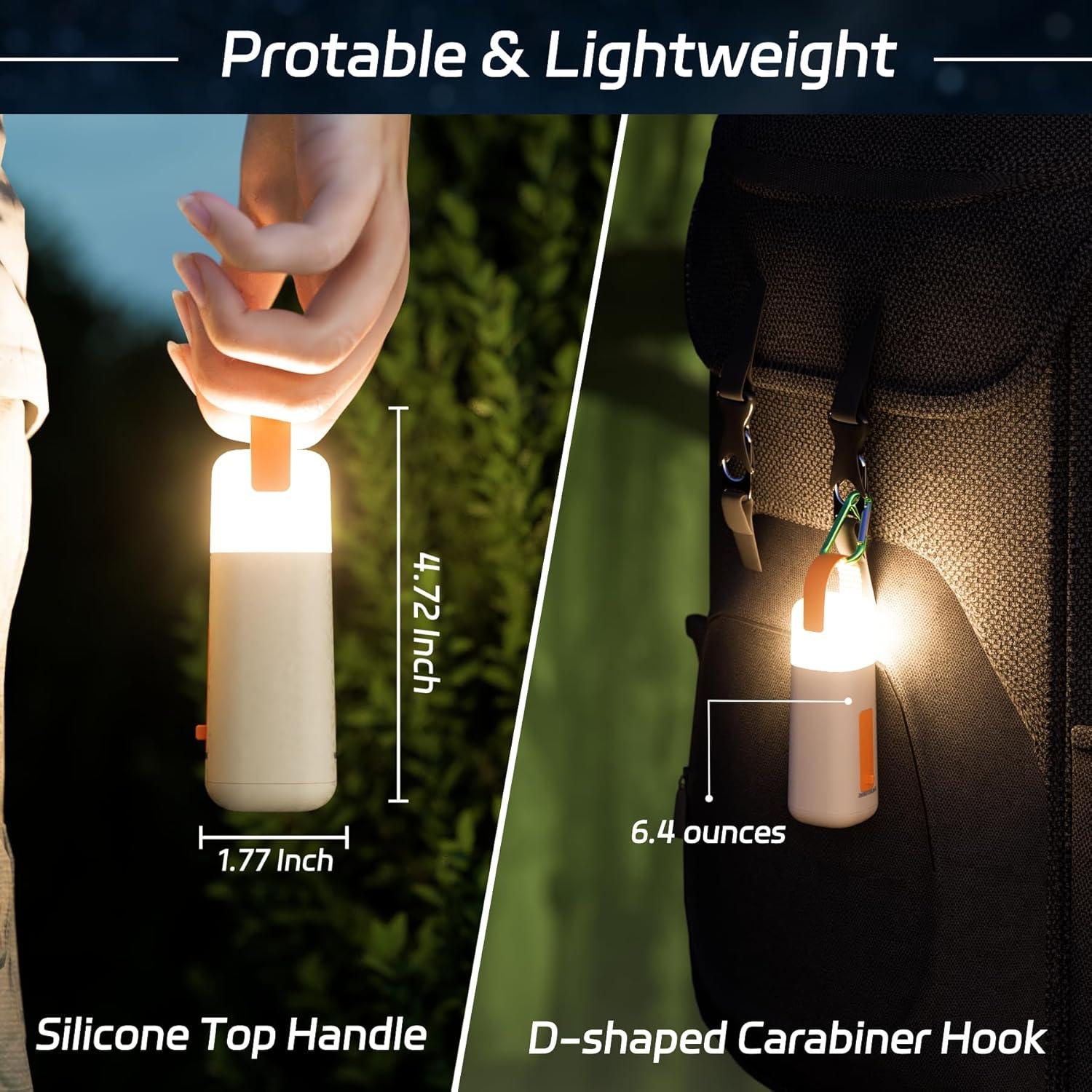 Linterna de Camping HALOSTORMS 3200mAh Impermeable Amarillo