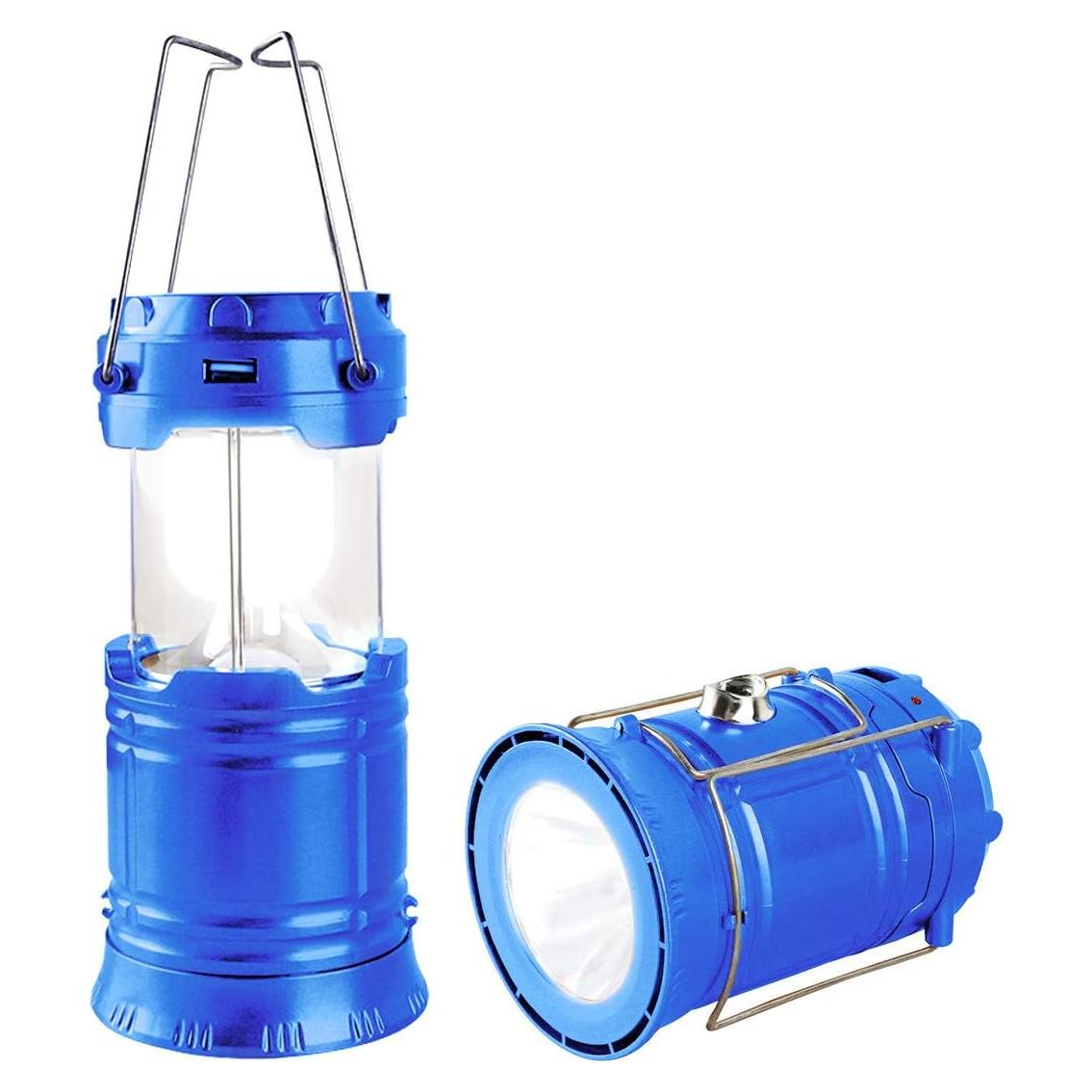 Linterna de Camping LED Censinda 5800 Solar y Recargable Azul