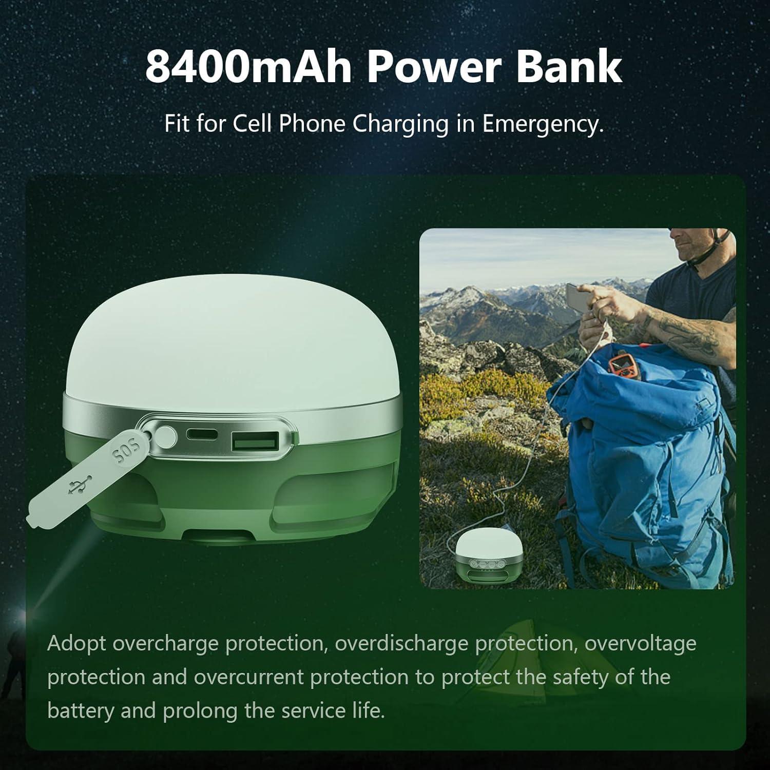 Linterna de Camping LED JOYEKY 8400mAh RGB Impermeable