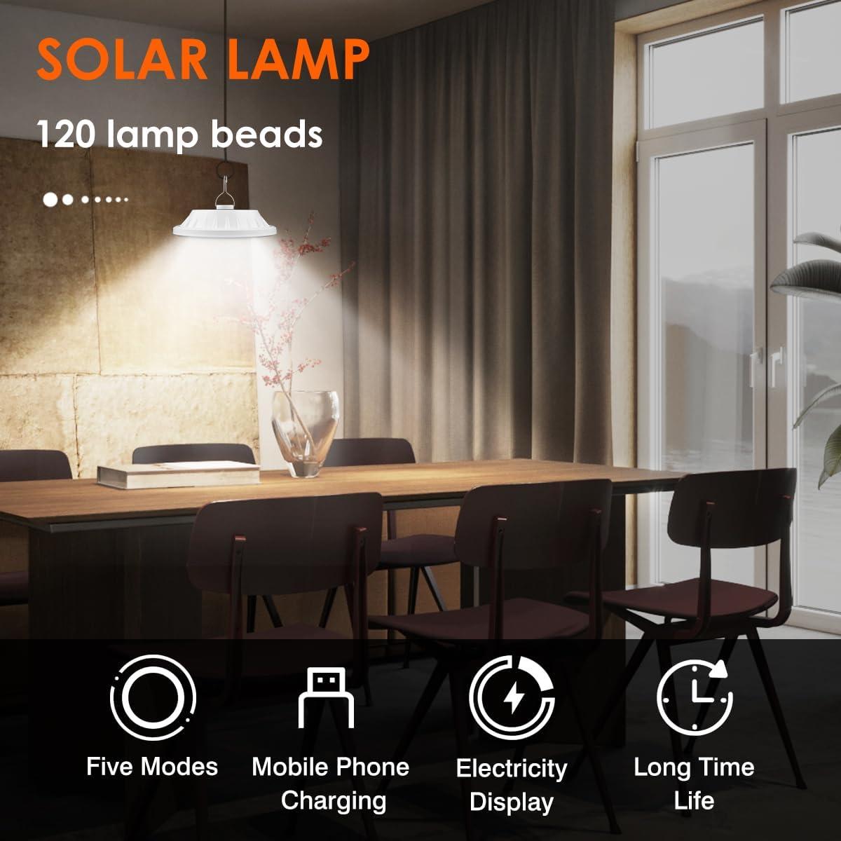 Linterna de Camping Solar H8167 4000LM LED Recargable IPX4