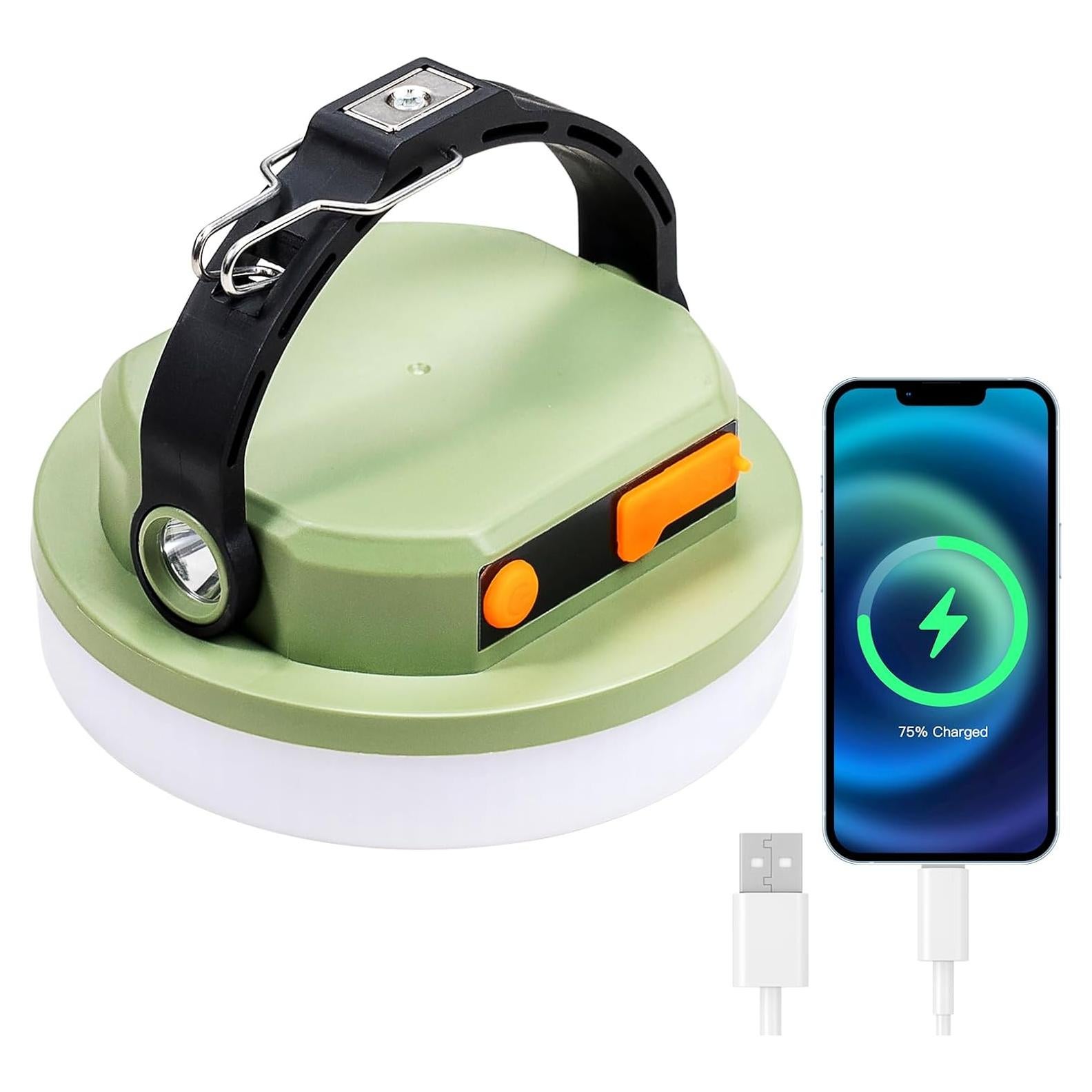 Linterna de Camping LED Recargable 1000lm Valkindo Verde