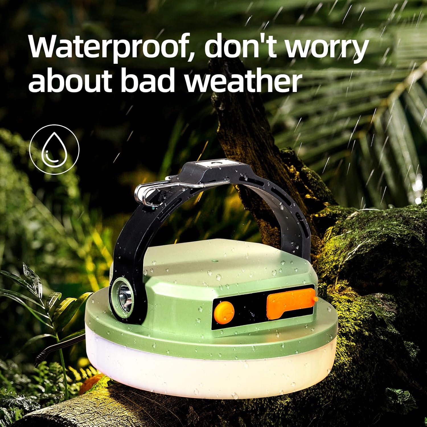 Linterna de Camping LED Recargable 1000lm Valkindo Verde