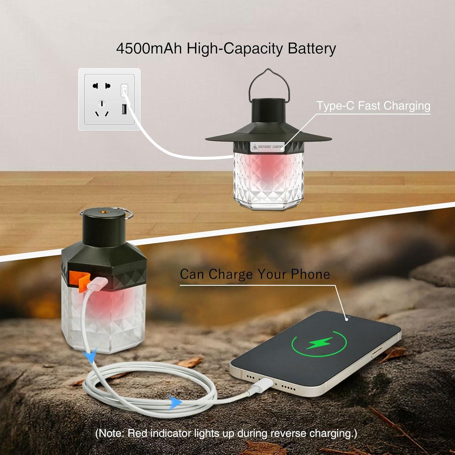 Linterna LED de Camping OneTigris 4500mAh Impermeable 64h