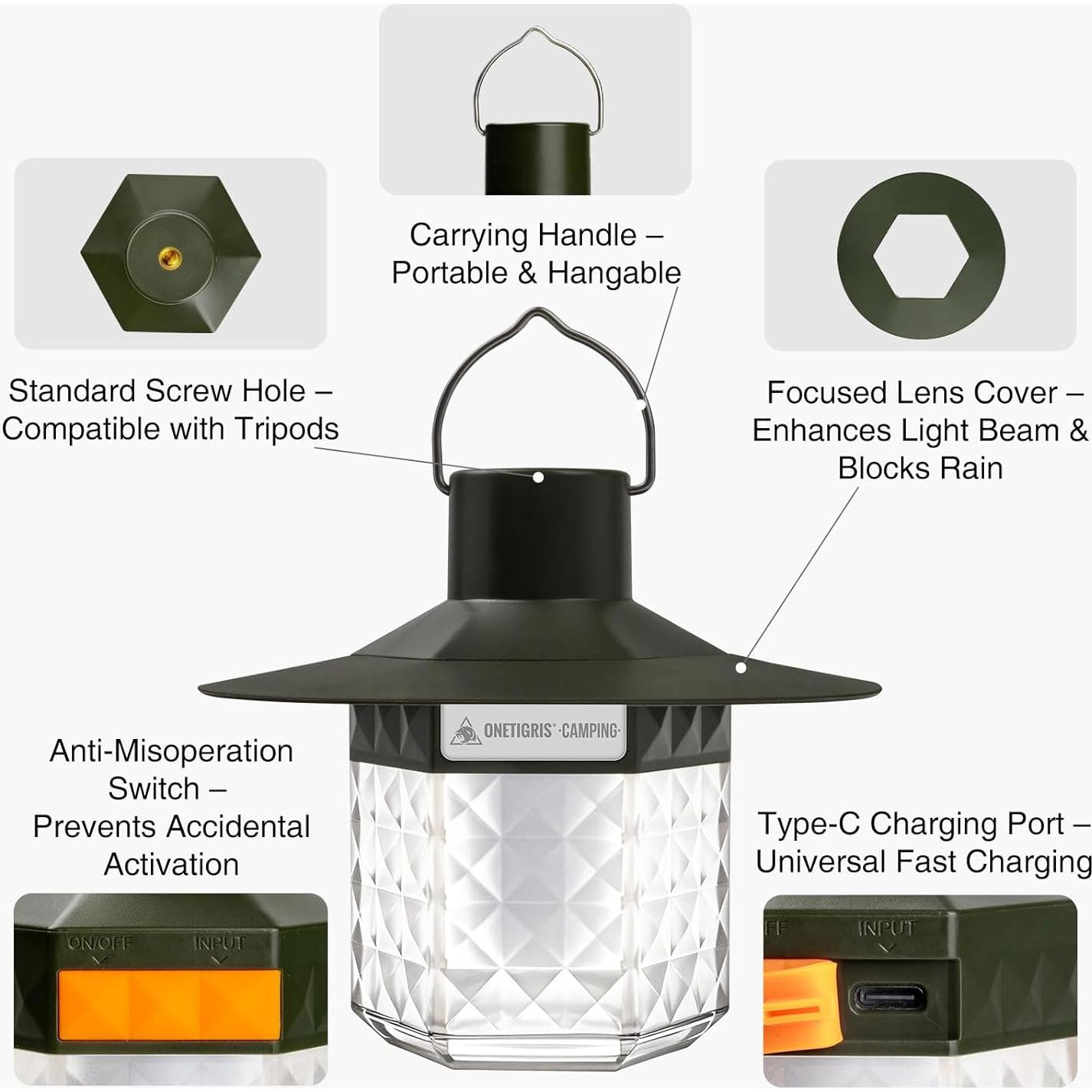 Linterna LED de Camping OneTigris 4500mAh Impermeable 64h