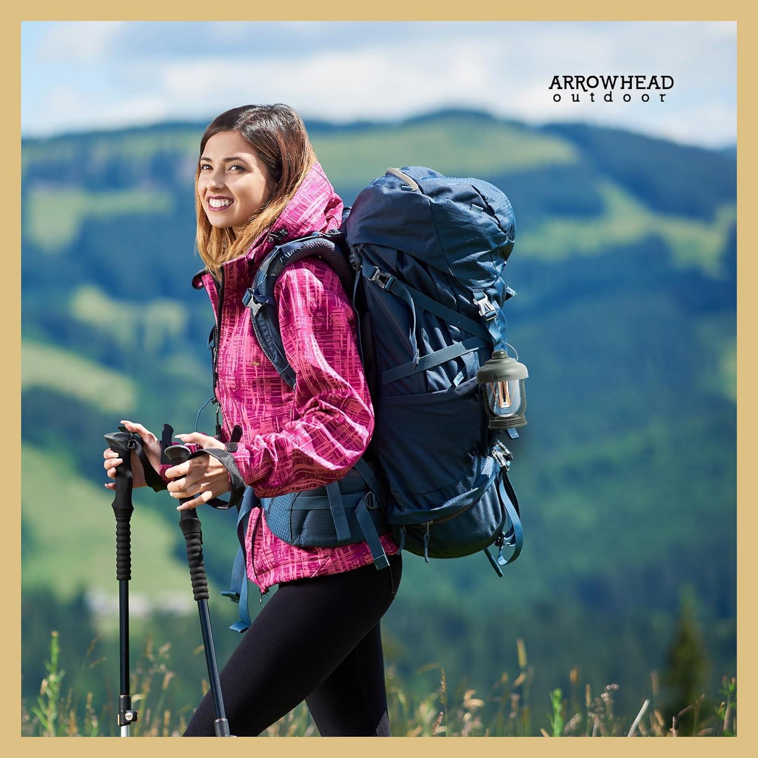 Linterna LED de Camping Arrowhead 280 Lúmenes USB-C Verde