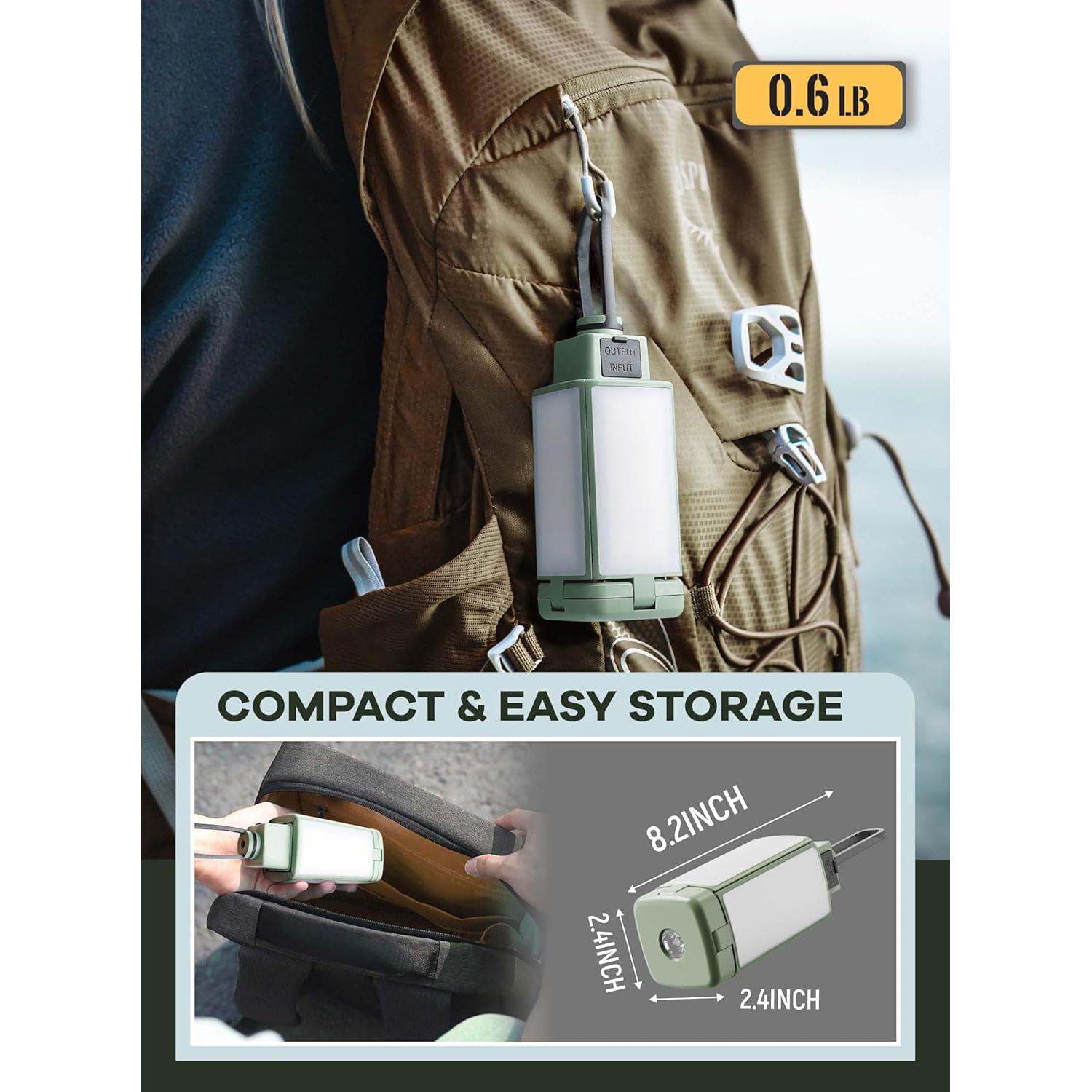 Linterna de Camping Recargable DRFX 4 Modos 2000LM Plegable