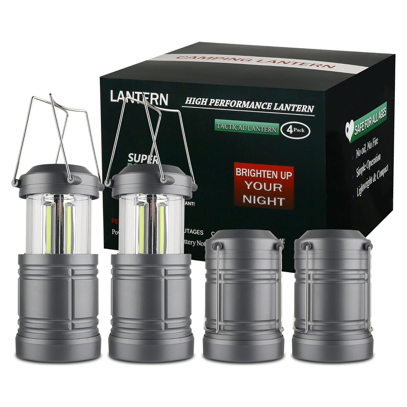 Linterna de Camping LED XYSRZ Plegable Ultra Brillante 4 Unidades