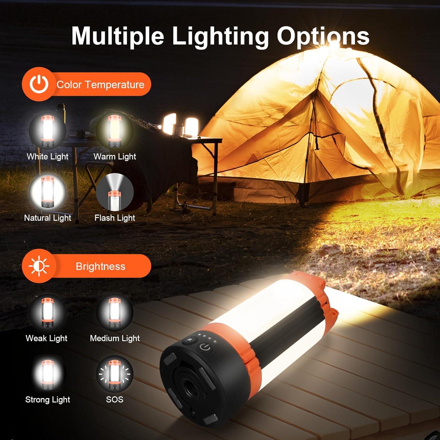 Luz de Camping Recargable Senduzll01 5000LM 100W USB-C 48H