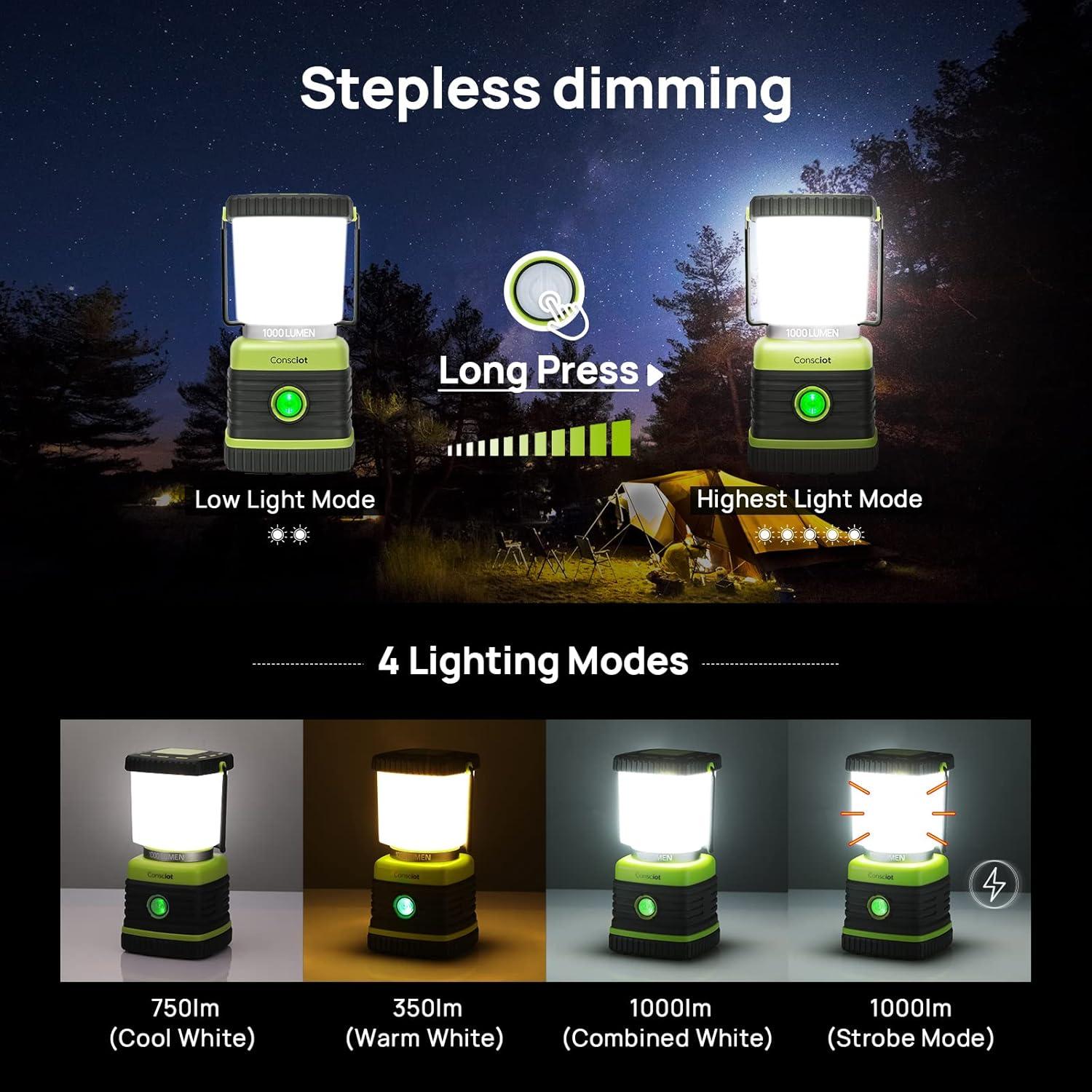 Lámpara de Camping LED Energizer X1000, 1150 Lúmenes, IPX4