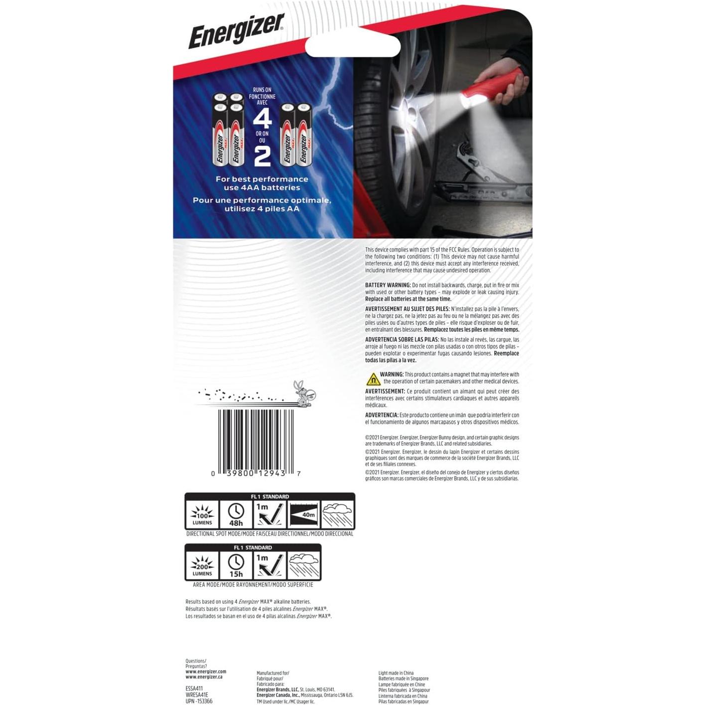 Linterna LED de mano Energizer WeatherReady 100 lúmenes IPX7