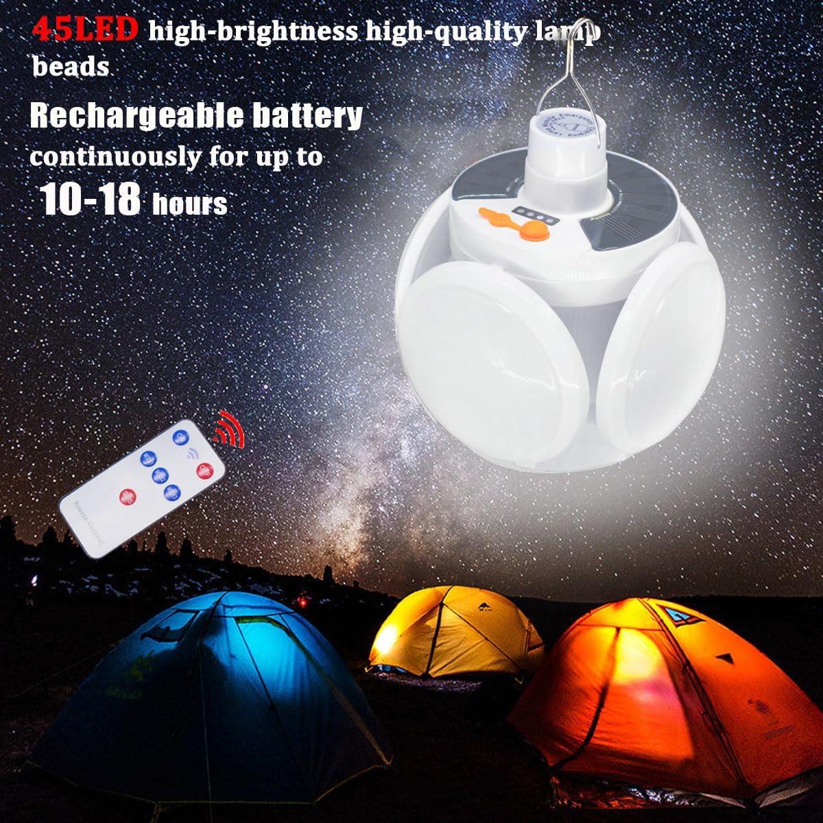 Linterna Solar Colapsable SIRUITRONGER 45 LEDs 4000mAh USB