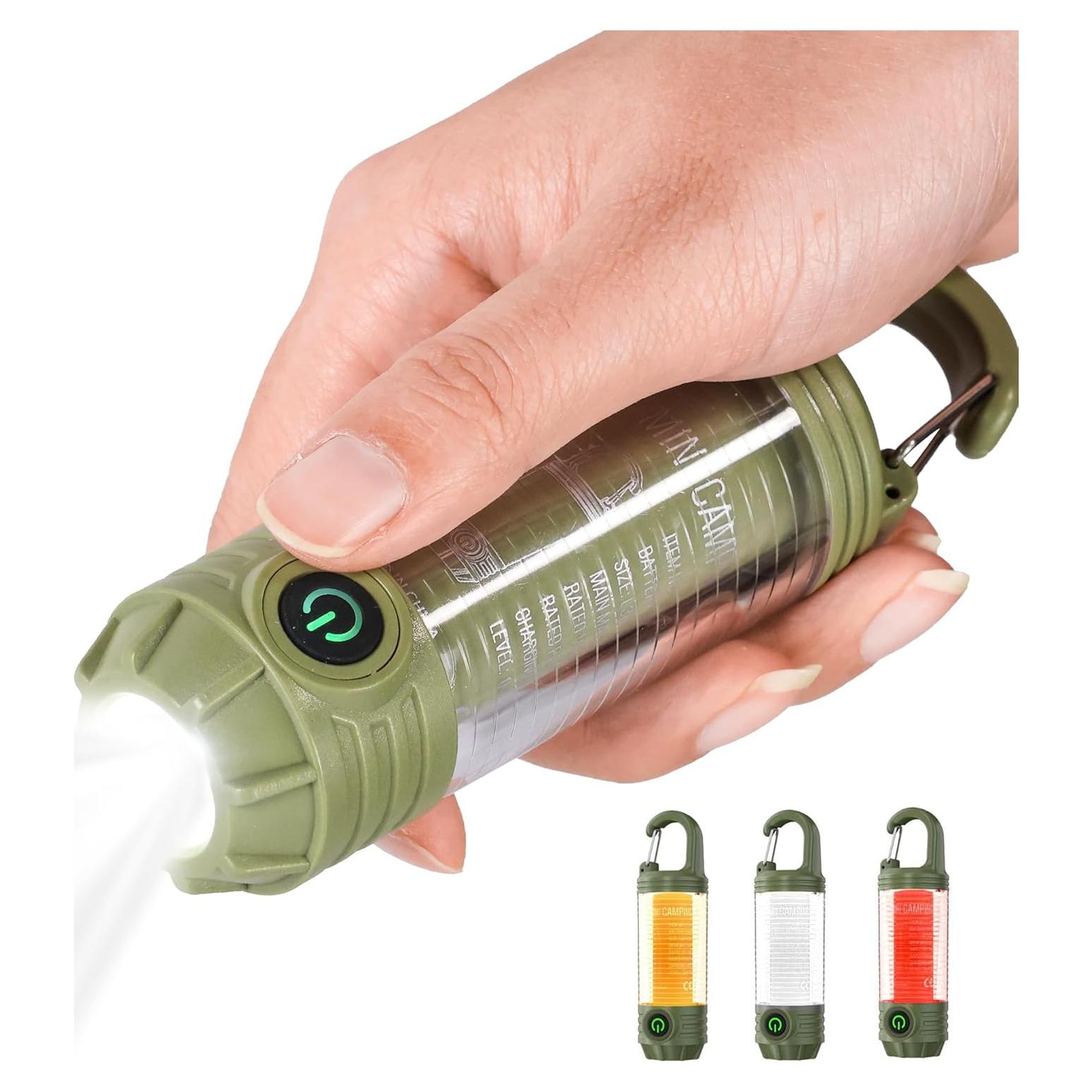 sofirn LED Camping Lantern Flashlight Rechargeable, Bright Portable Camp Light with Red Light, 6 Lighting Modes, Outdoor Tent Night Light for Hurricane, Hiking, Night Walking, Emergency