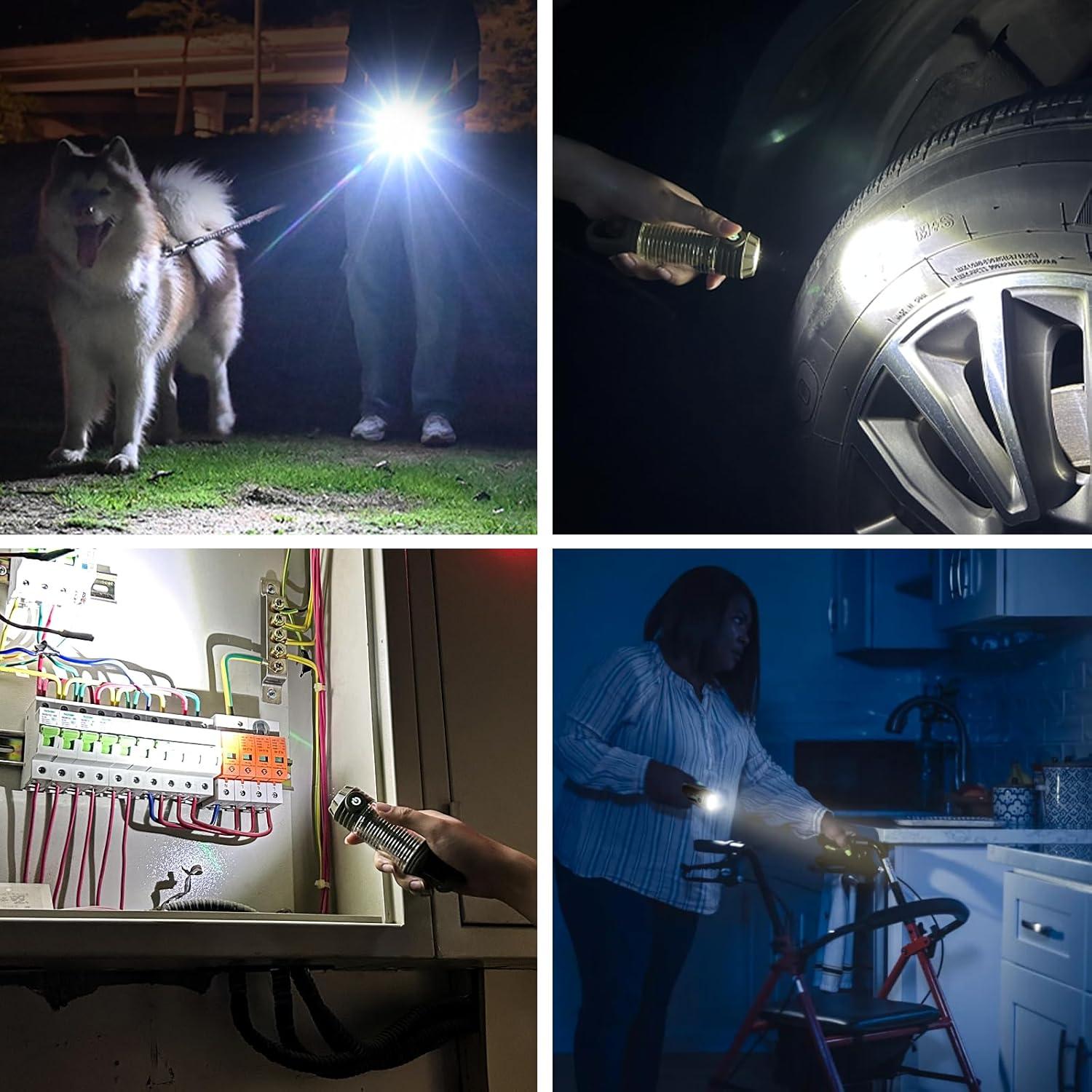 sofirn LED Camping Lantern Flashlight Rechargeable, Bright Portable Camp Light with Red Light, 6 Lighting Modes, Outdoor Tent Night Light for Hurricane, Hiking, Night Walking, Emergency