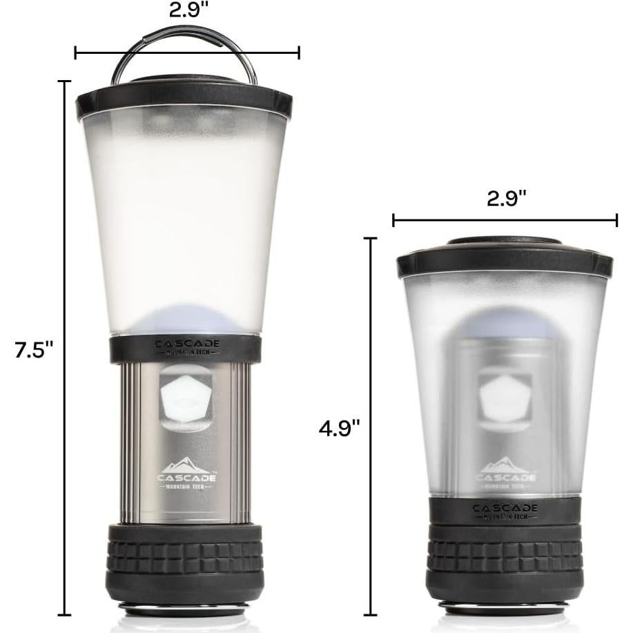 Linterna LED resistente al agua IPX4 500 lúmenes Cascade Mountain Tech - Paquete de 3