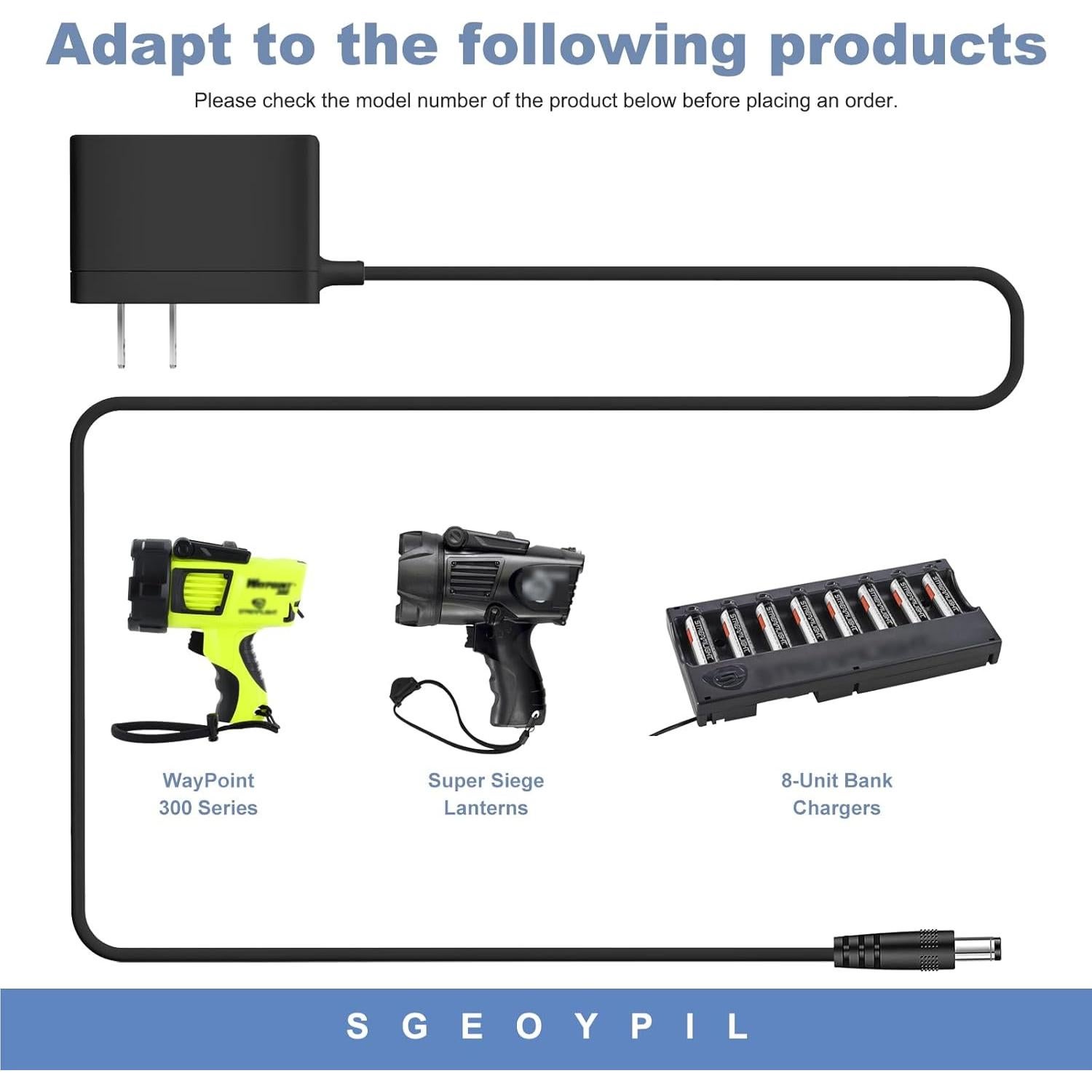 Cargador Streamlight 44909 Compatible Linternas WayPoint y Super Siege