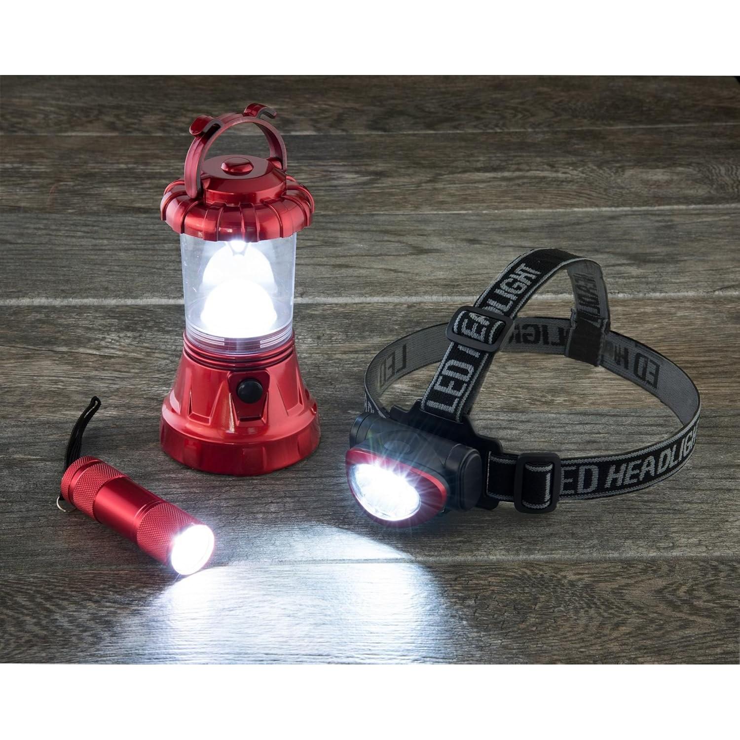 Conjunto de luces de camping SE FL806-3RR - 3 piezas LED