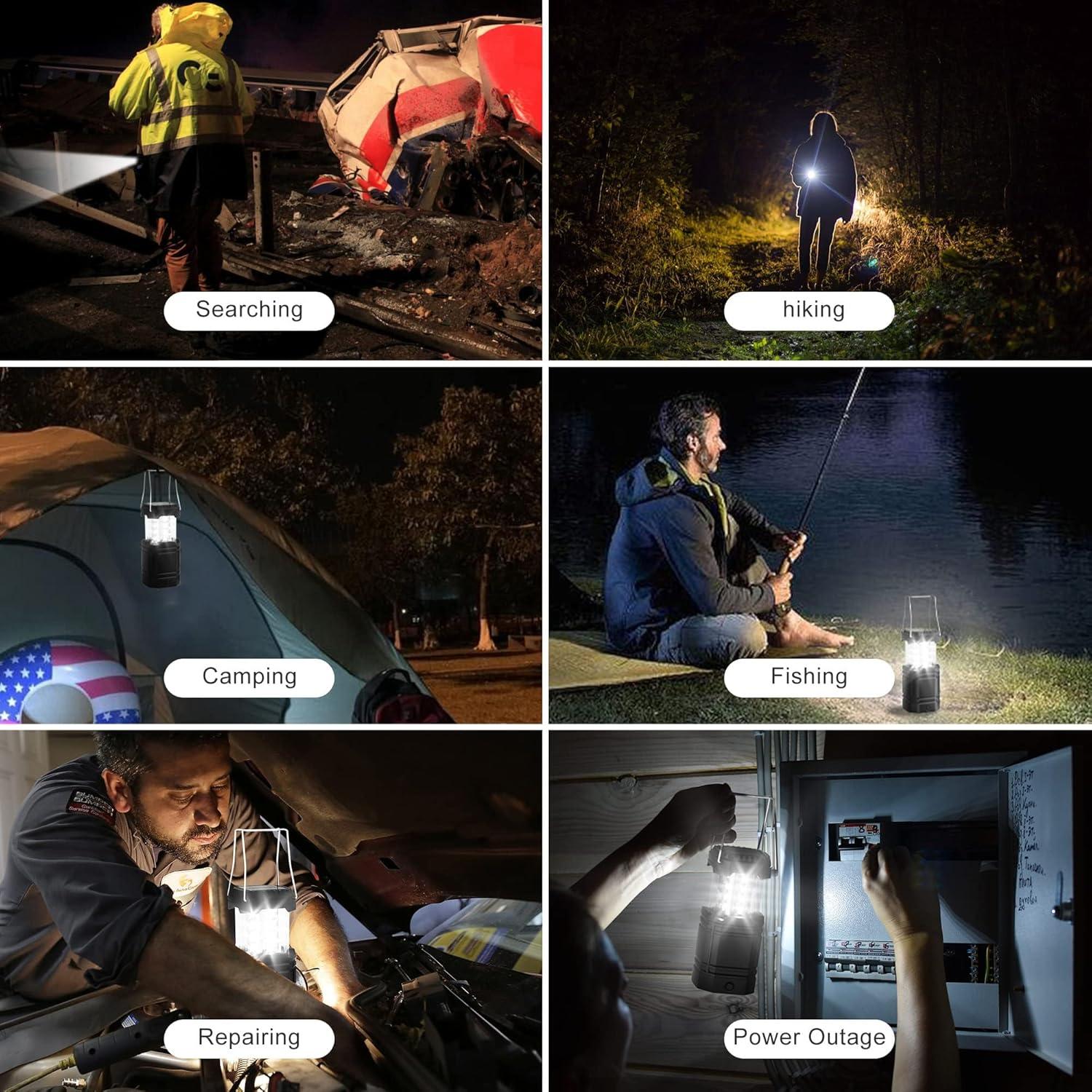 Linterna de Camping Roxicosly 3000mAh Solar USB-C Plegable