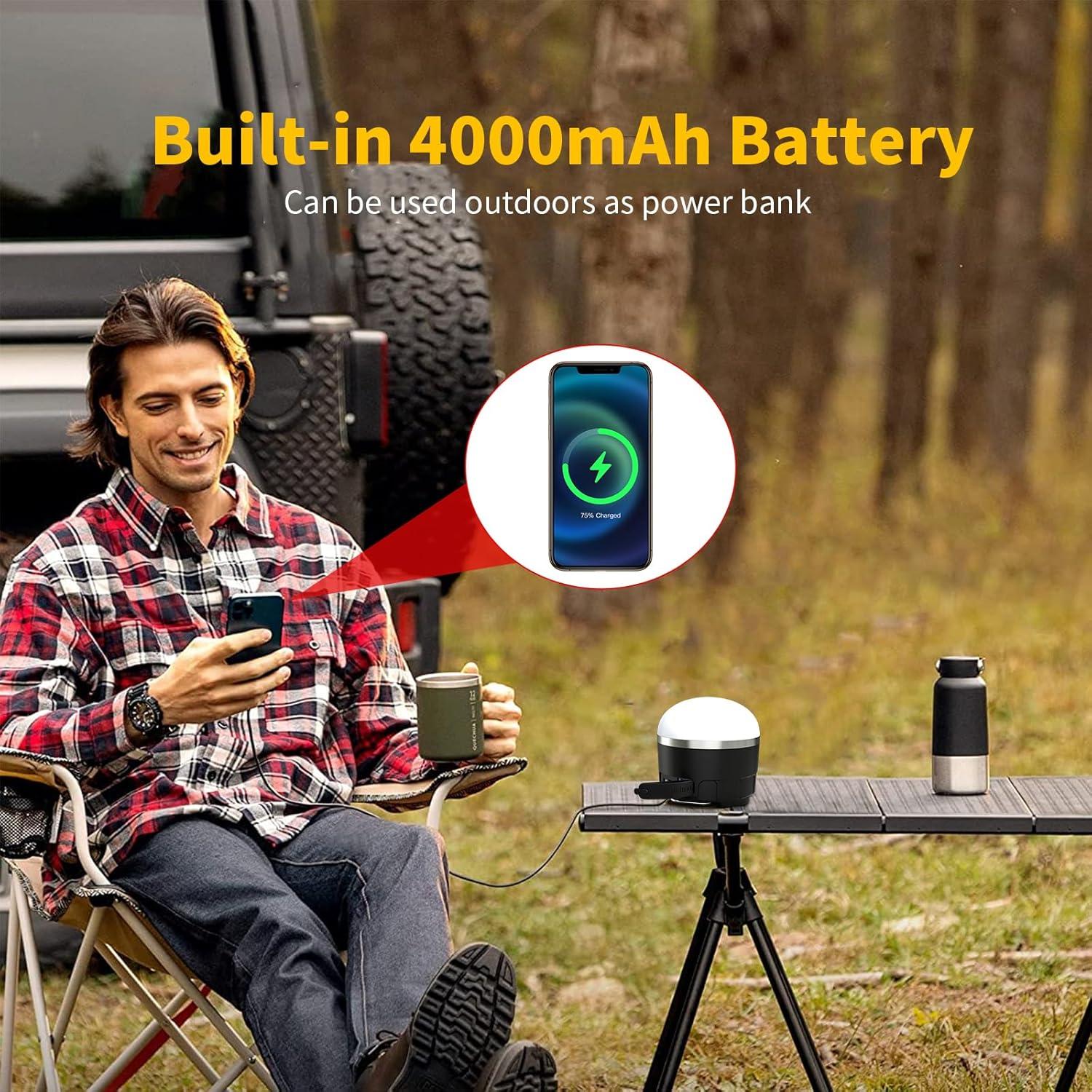 Linterna de Camping LED YINGWOND 1000LM Recargable 4000mAh