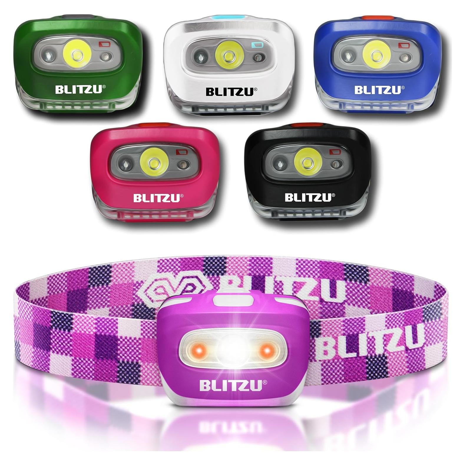 Linterna Frontal LED Blitzu Púrpura 165 Lúmenes Impermeable
