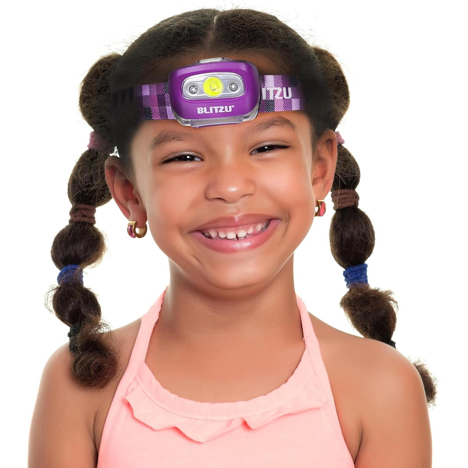 Linterna Frontal LED Blitzu Púrpura 165 Lúmenes Impermeable