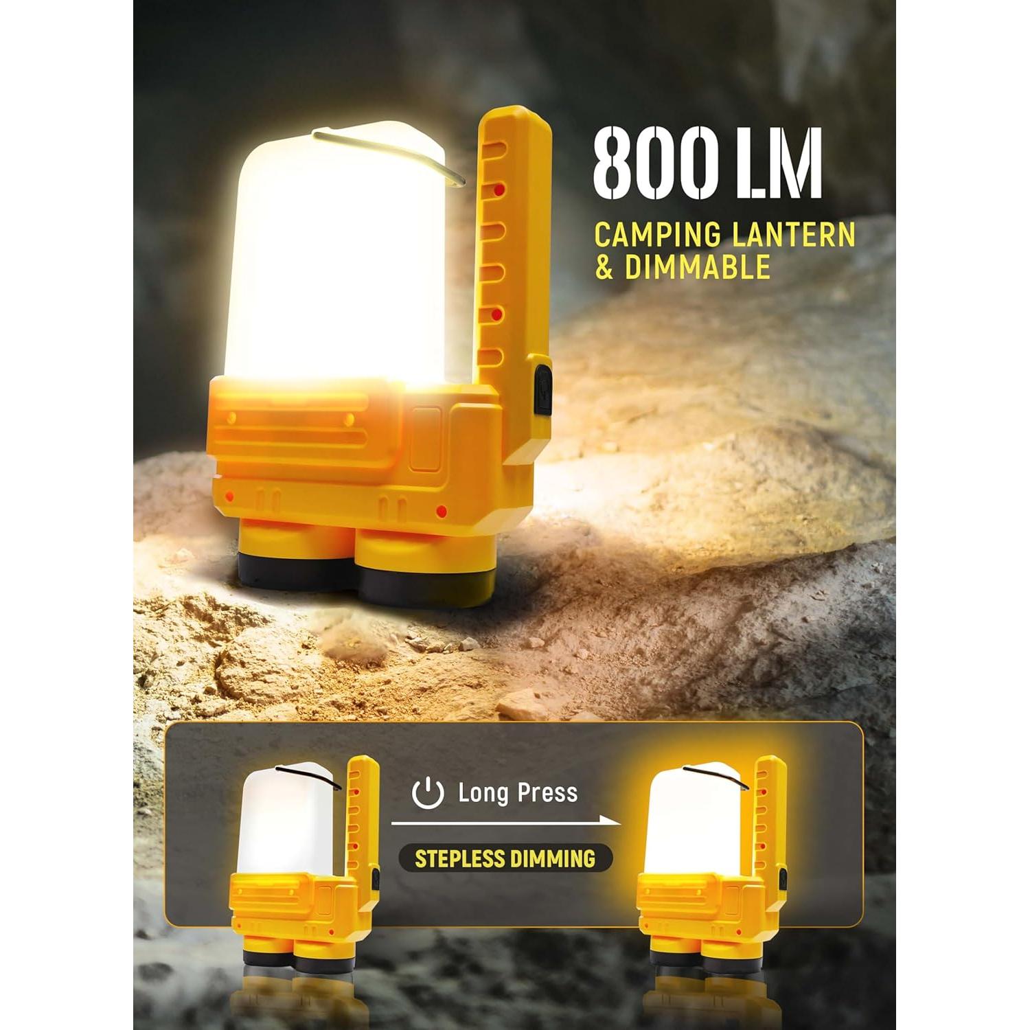 Linterna de Camping LED Anhay Recargable 1000LM Impermeable