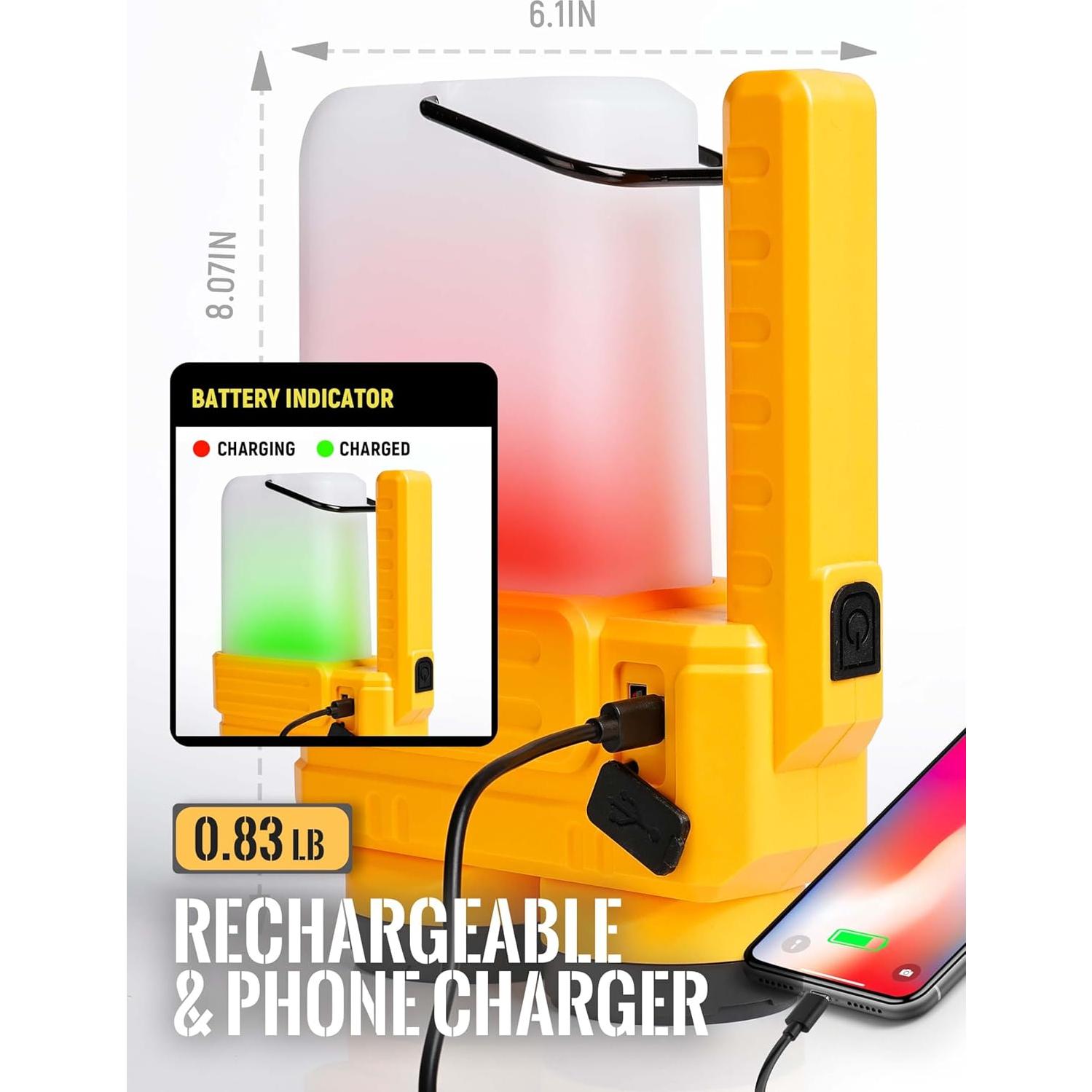 Linterna de Camping LED Anhay Recargable 1000LM Impermeable