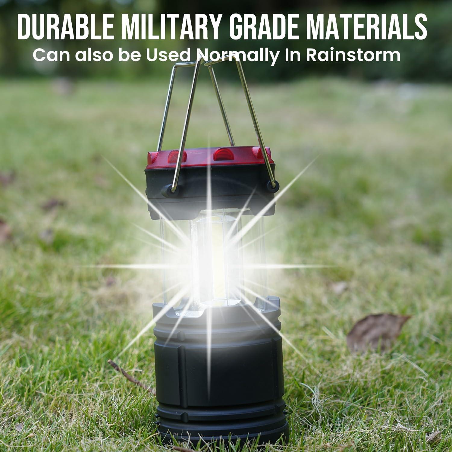 Linternas de Camping Plegables Lichamp 4 Paquetes 300LM 150LM