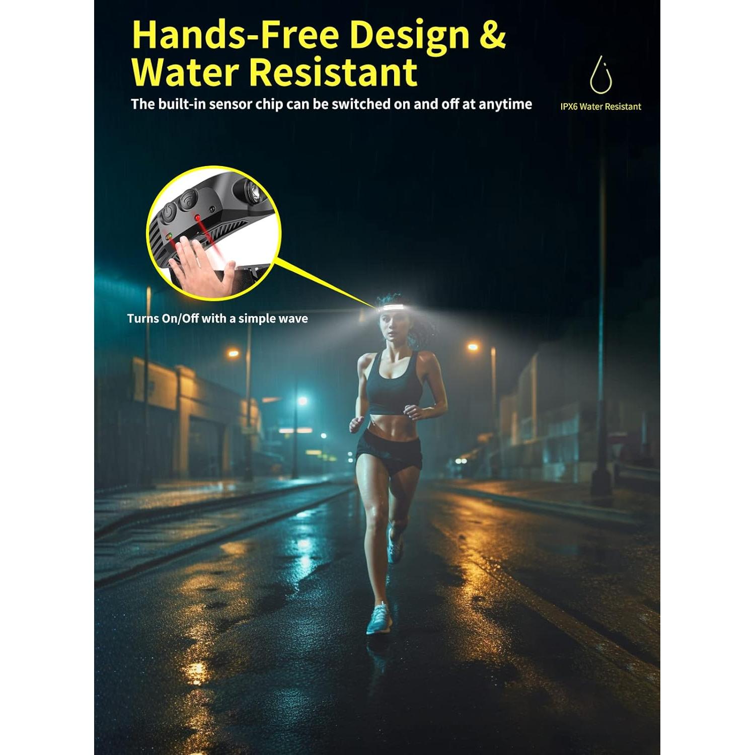 Linterna Frontal LED Smiling Shark Multicolor 5000 Lúmenes