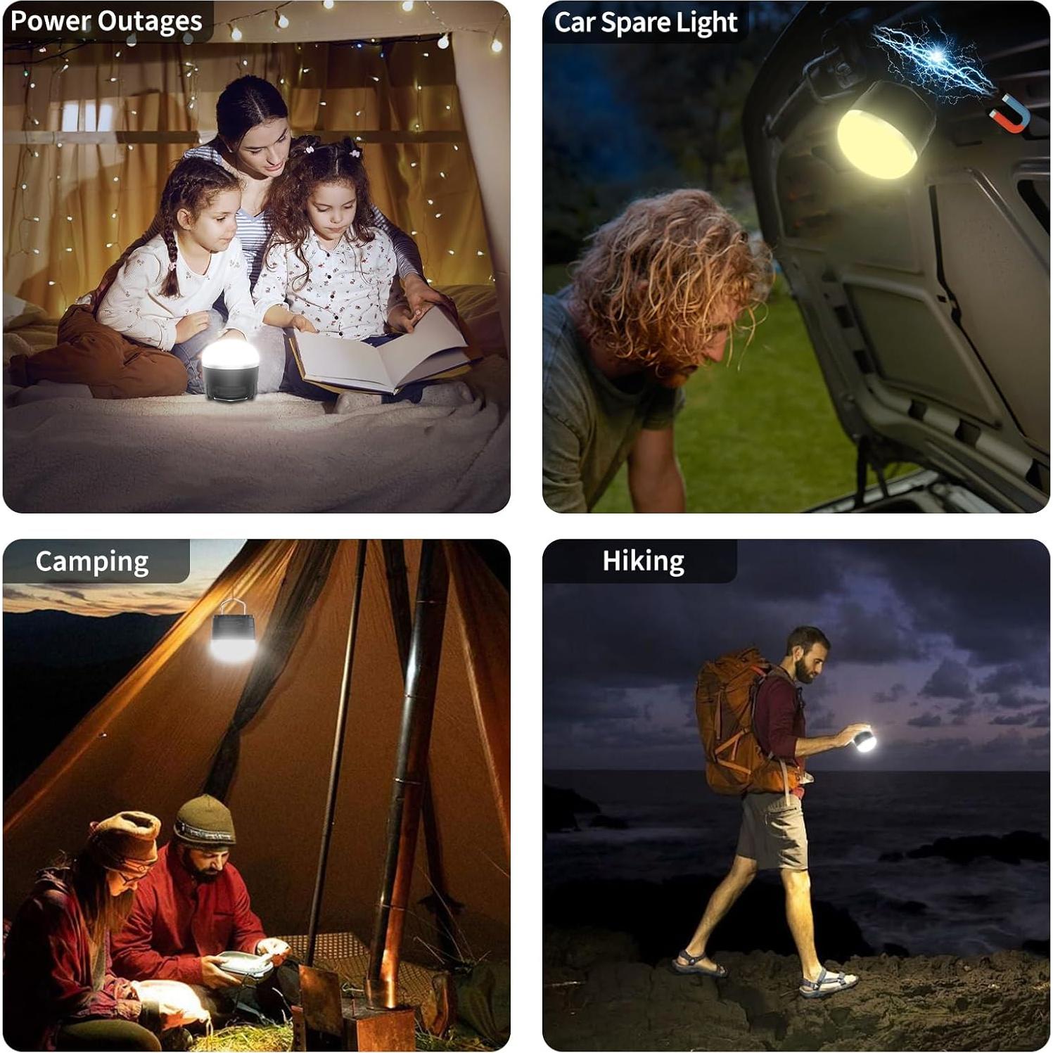 Linterna de Camping LED Recargable Dengfire 1000LM 4000mAh