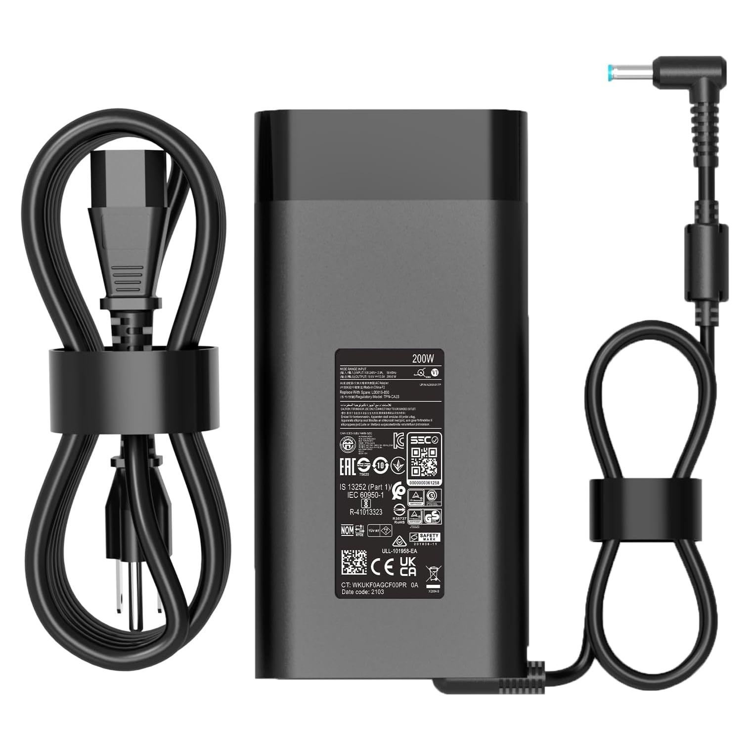 Cargador de Laptop MOLIDZ 200W Compatible con HP Omen Zbook