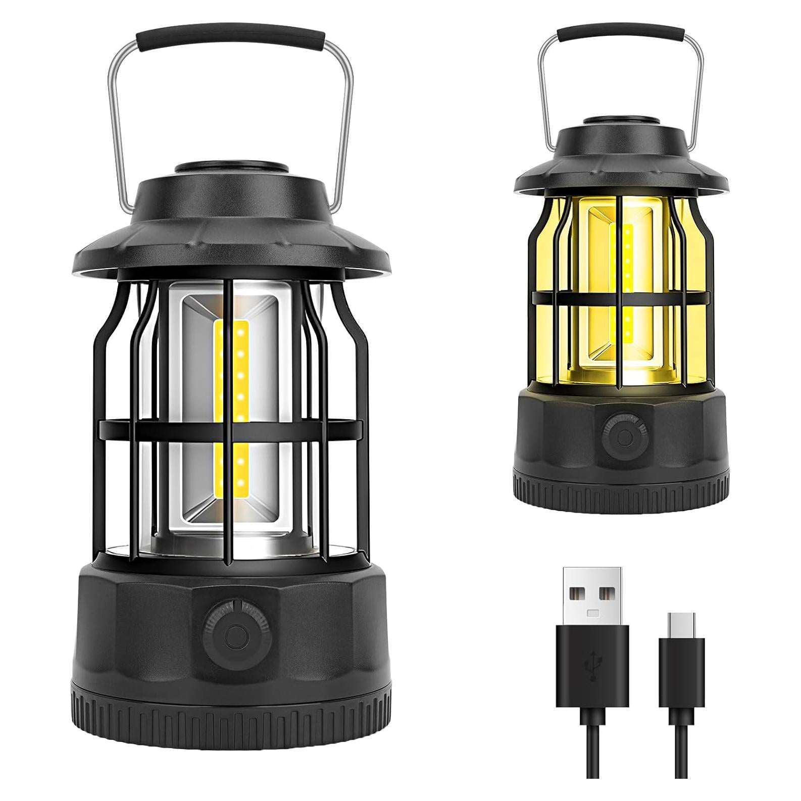 Linterna de Camping Recargable JAMISAY Vintage IPX4 250 Lúmenes