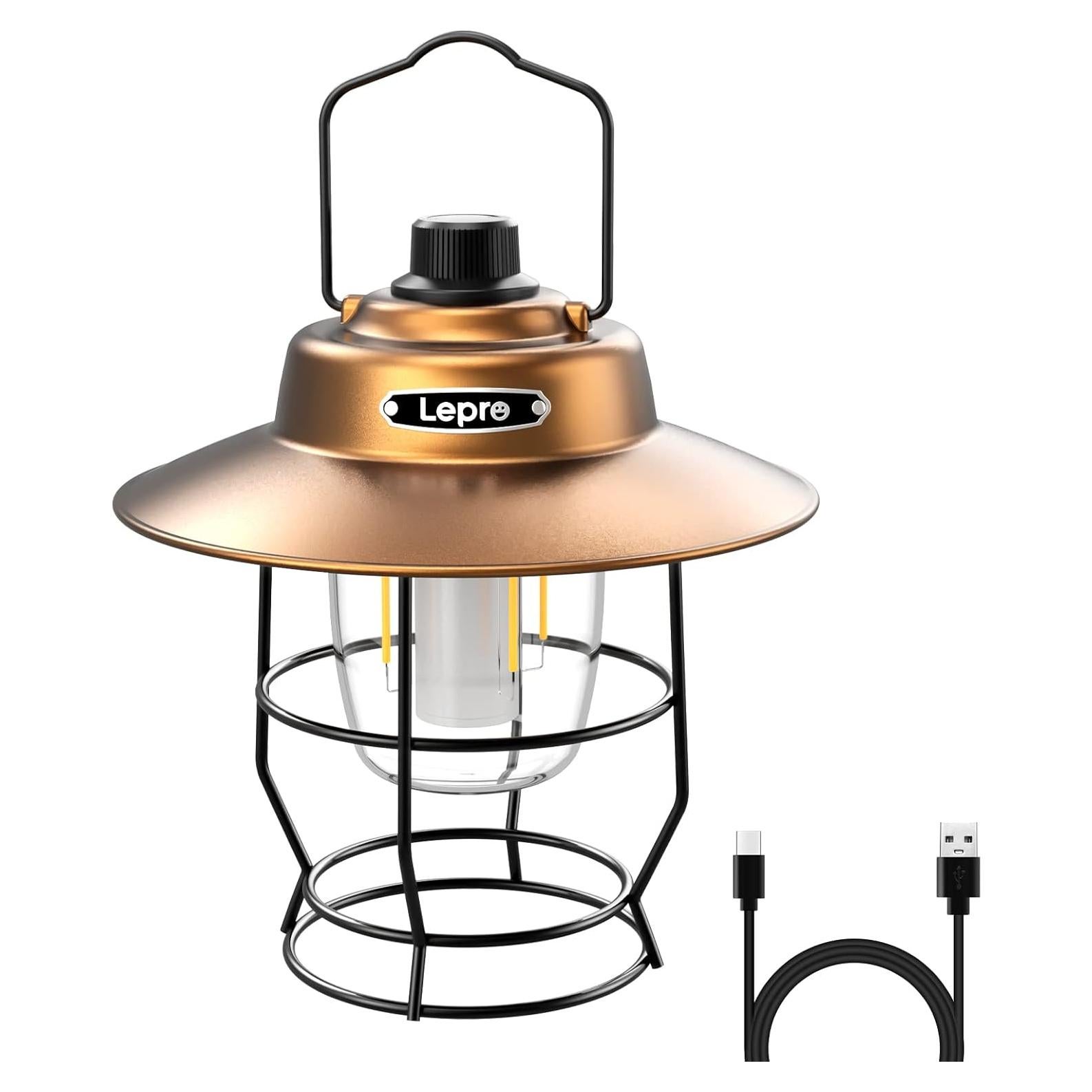 Linterna de Camping LED Lepro Vintage Recargable 450LM