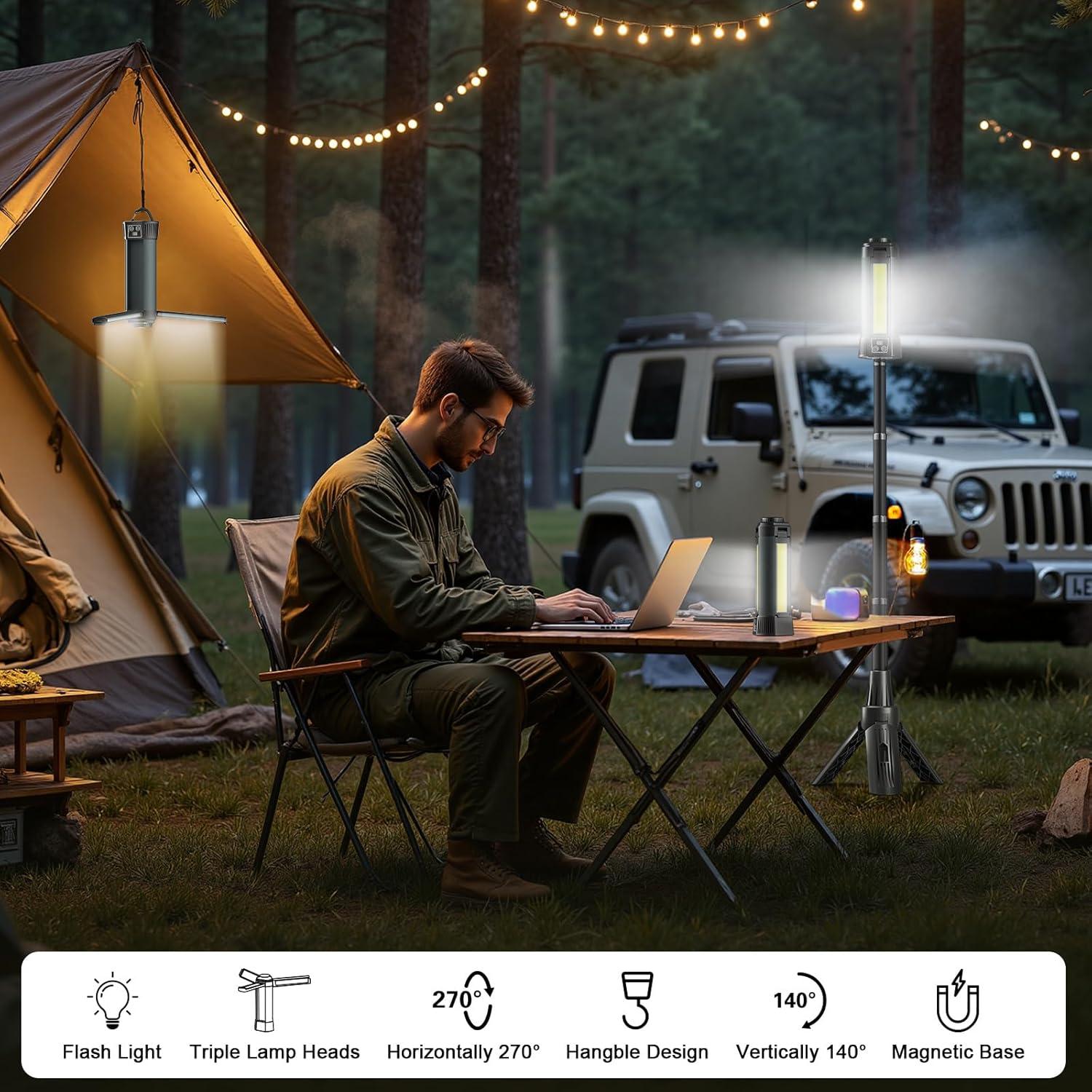 Linterna de Camping Recargable Lifancy 2500 Lúmenes LED