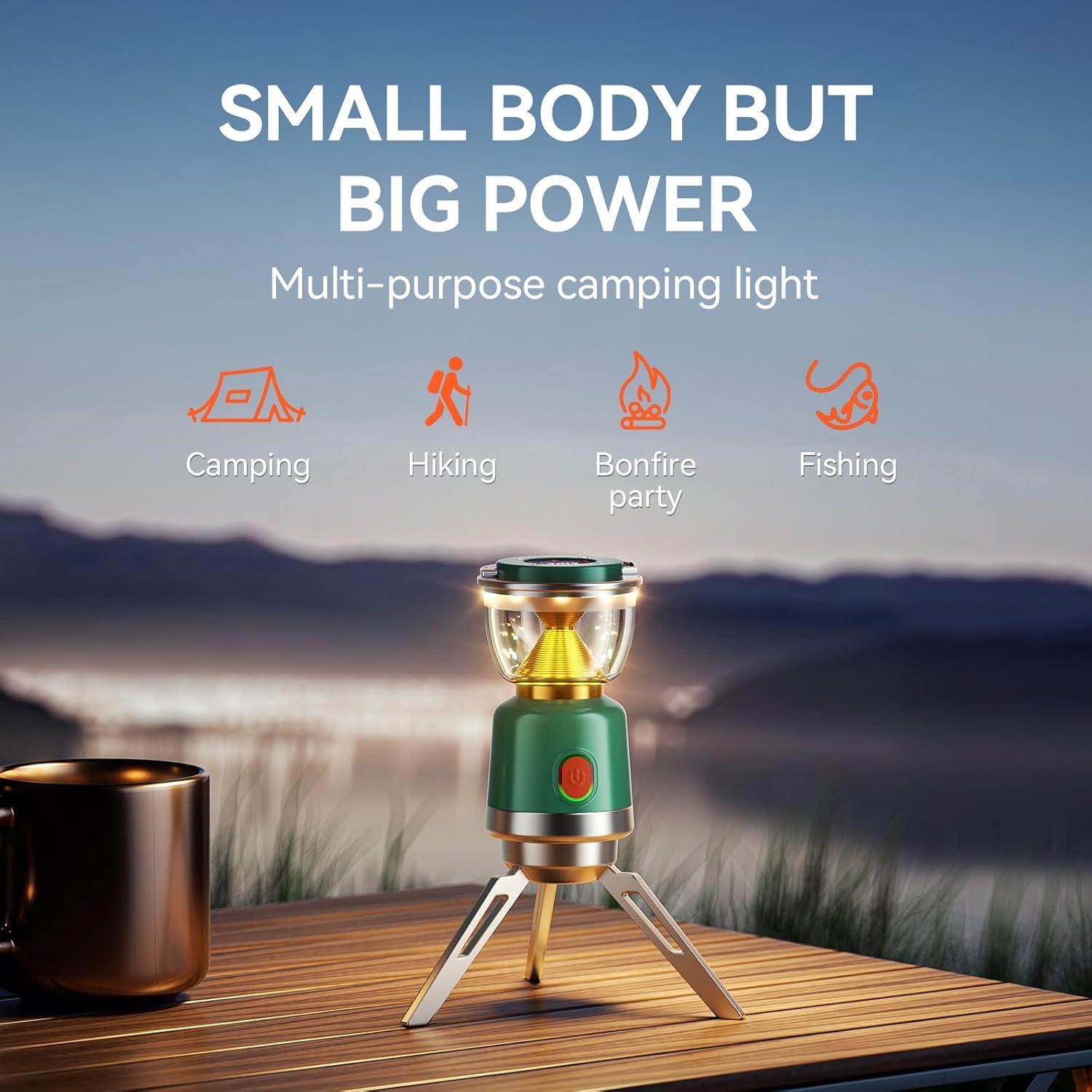 Linterna de Camping LED Doublepow 250 Lúmenes 5 Modos