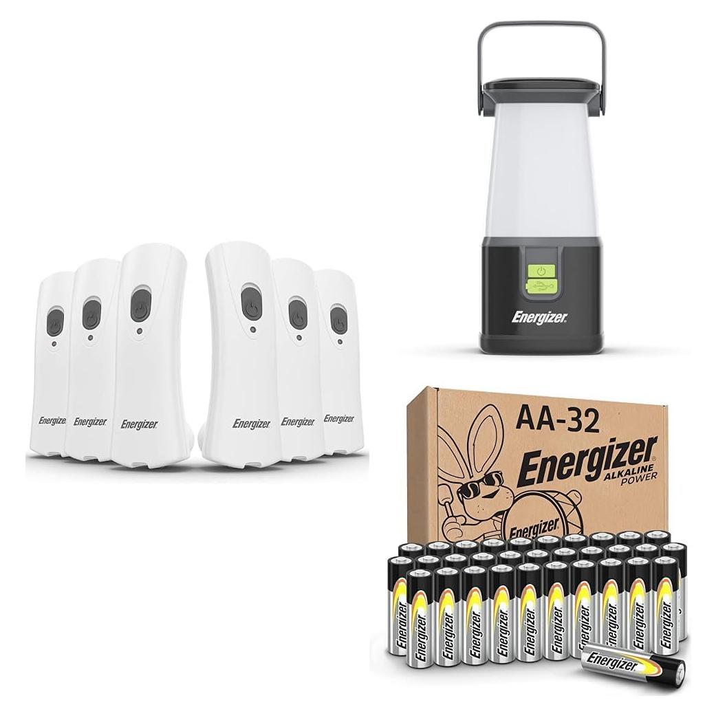 Linternas LED recargables Energizer + 32 Baterías AA