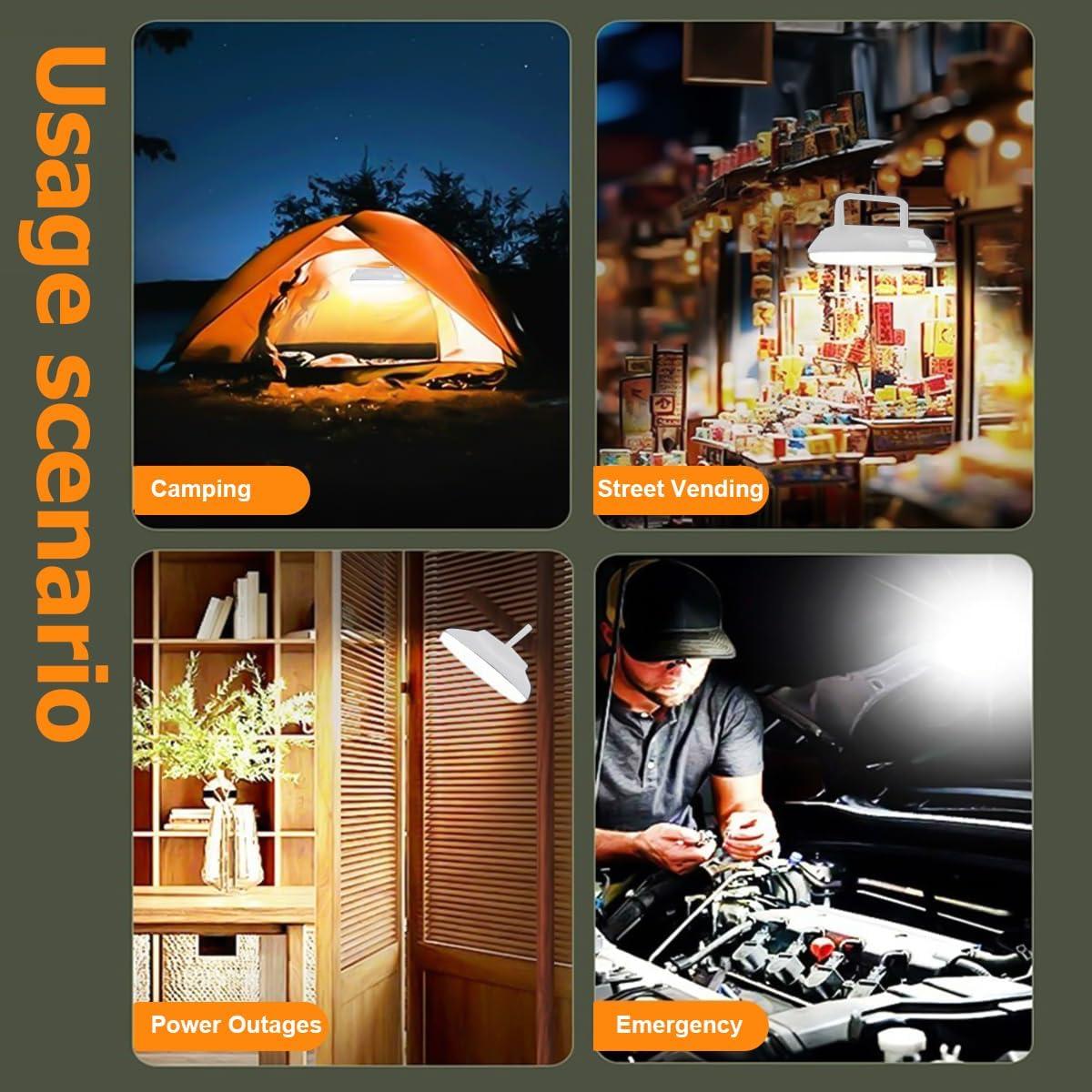 Luz Solar de Camping LeKaufen 4500LM Recargable USB IPX4