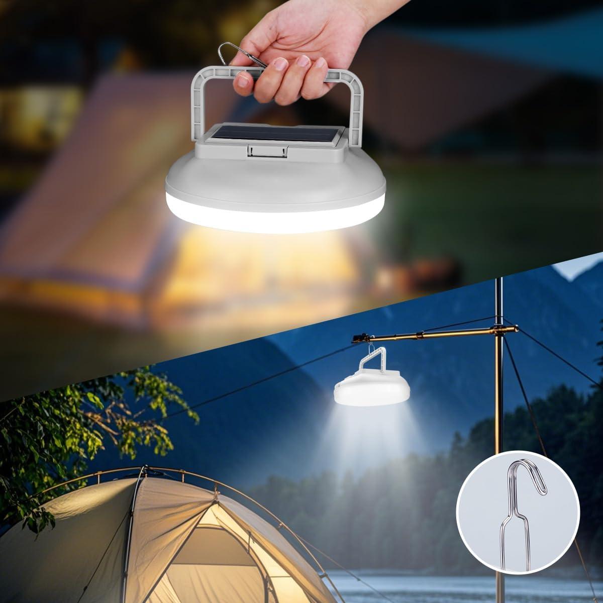 Luz Solar de Camping LeKaufen 4500LM Recargable USB IPX4
