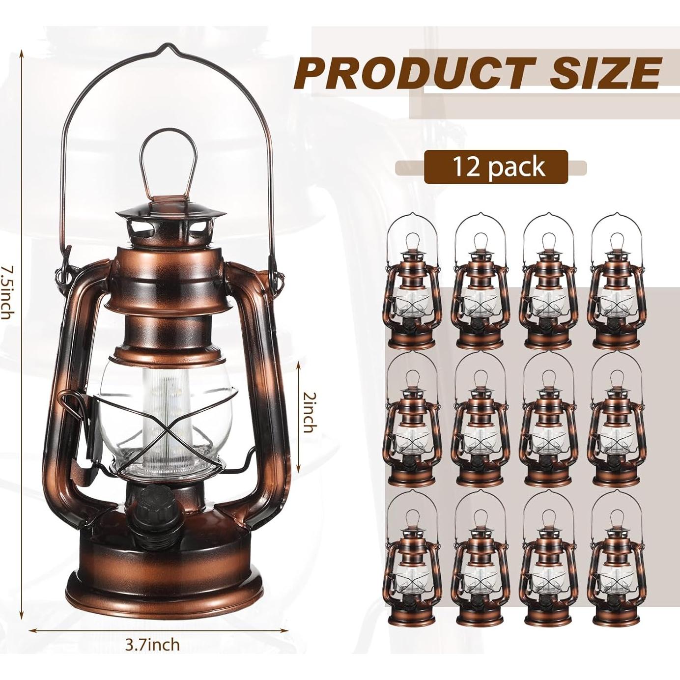 Lámpara de Tormenta LED Vintage Hortsun 8 Piezas 20.32 cm